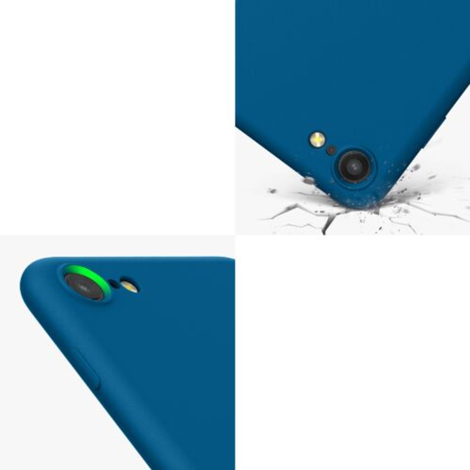 Husa pentru Apple iPhone 8/iPhone 7/iPhone SE 2, Silicon, Albastru, 49979.228, Kwmobile fotografia produsului View 9 L