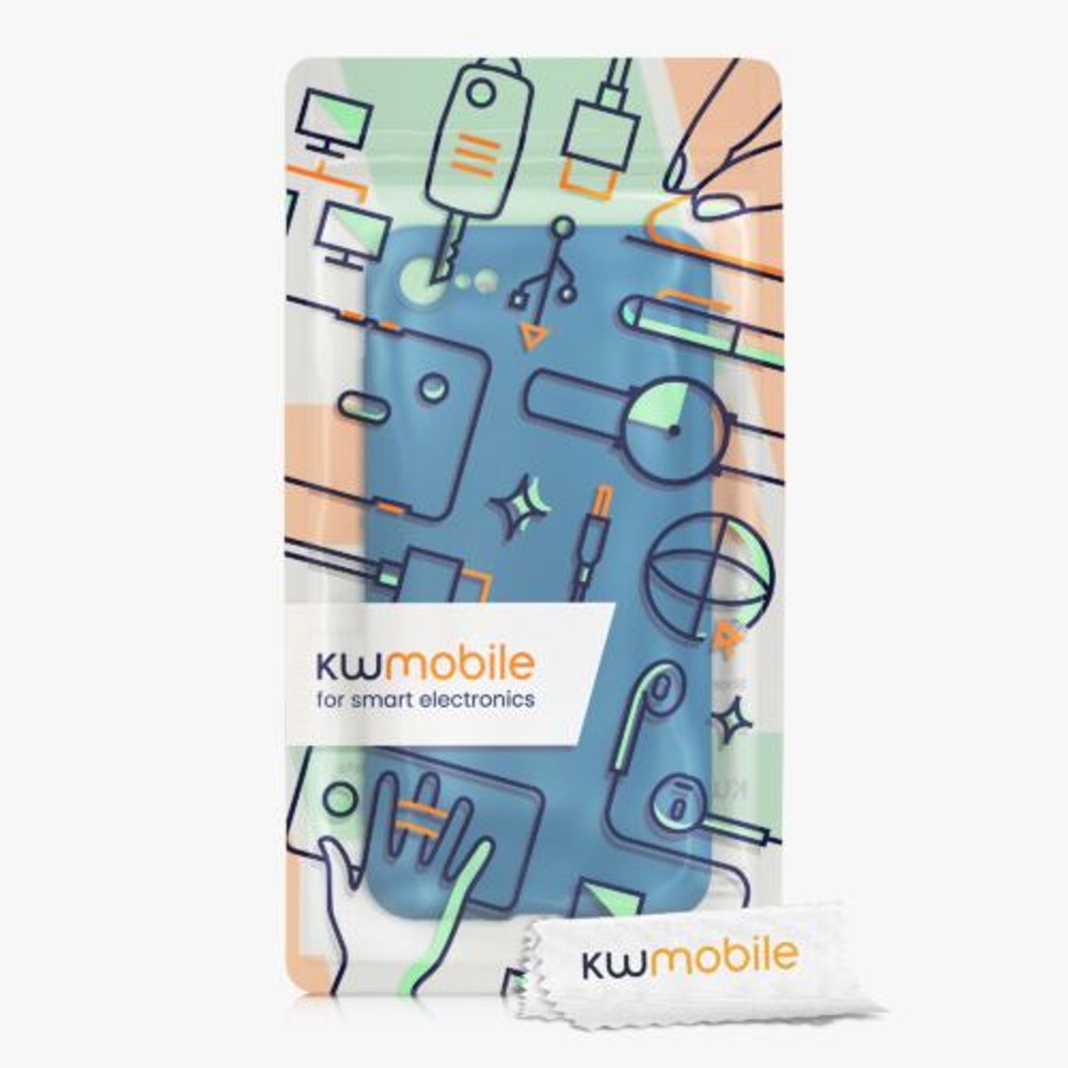 Husa pentru Apple iPhone 8/iPhone 7/iPhone SE 2, Silicon, Albastru, 49979.228, Kwmobile fotografia produsului View 8 L