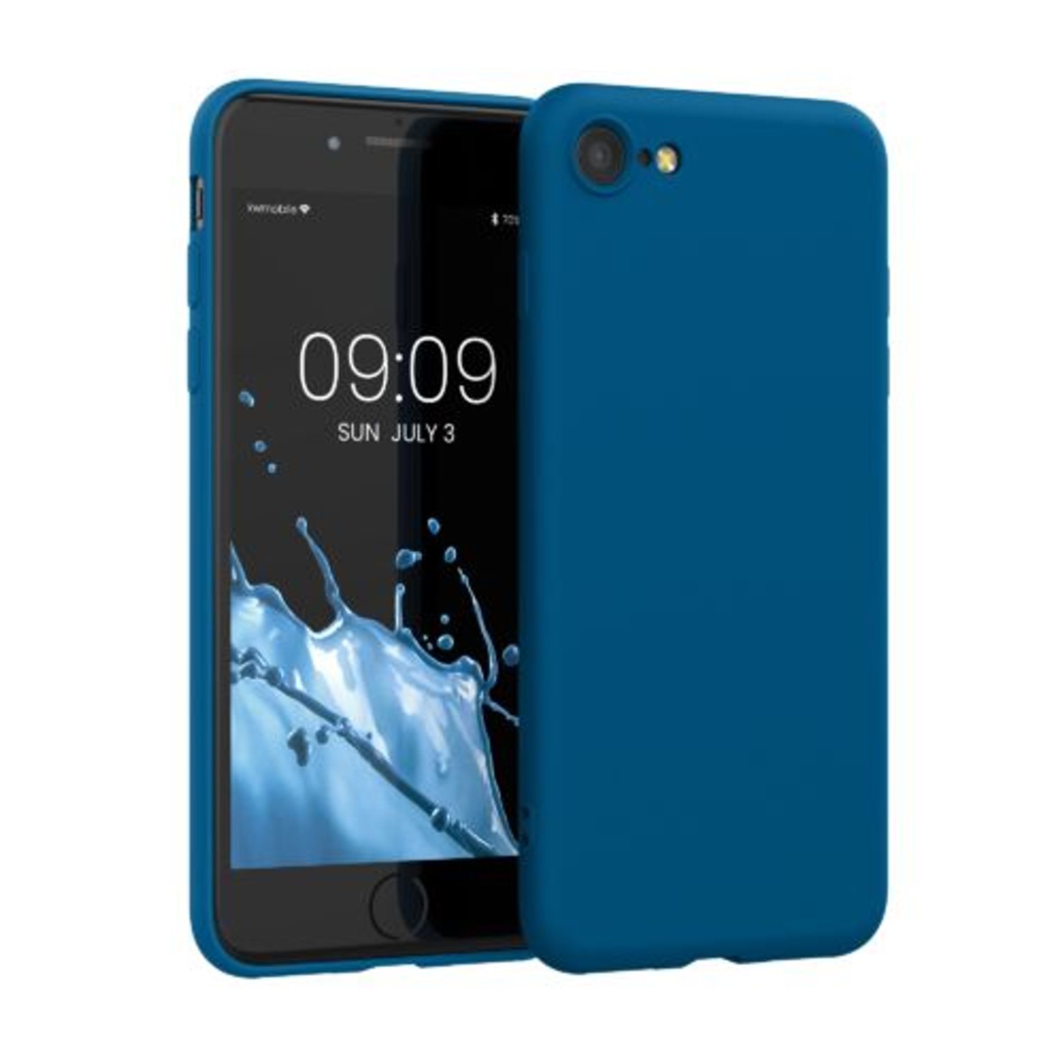 Husa pentru Apple iPhone 8/iPhone 7/iPhone SE 2, Silicon, Albastru, 49979.228, Kwmobile fotografia produsului