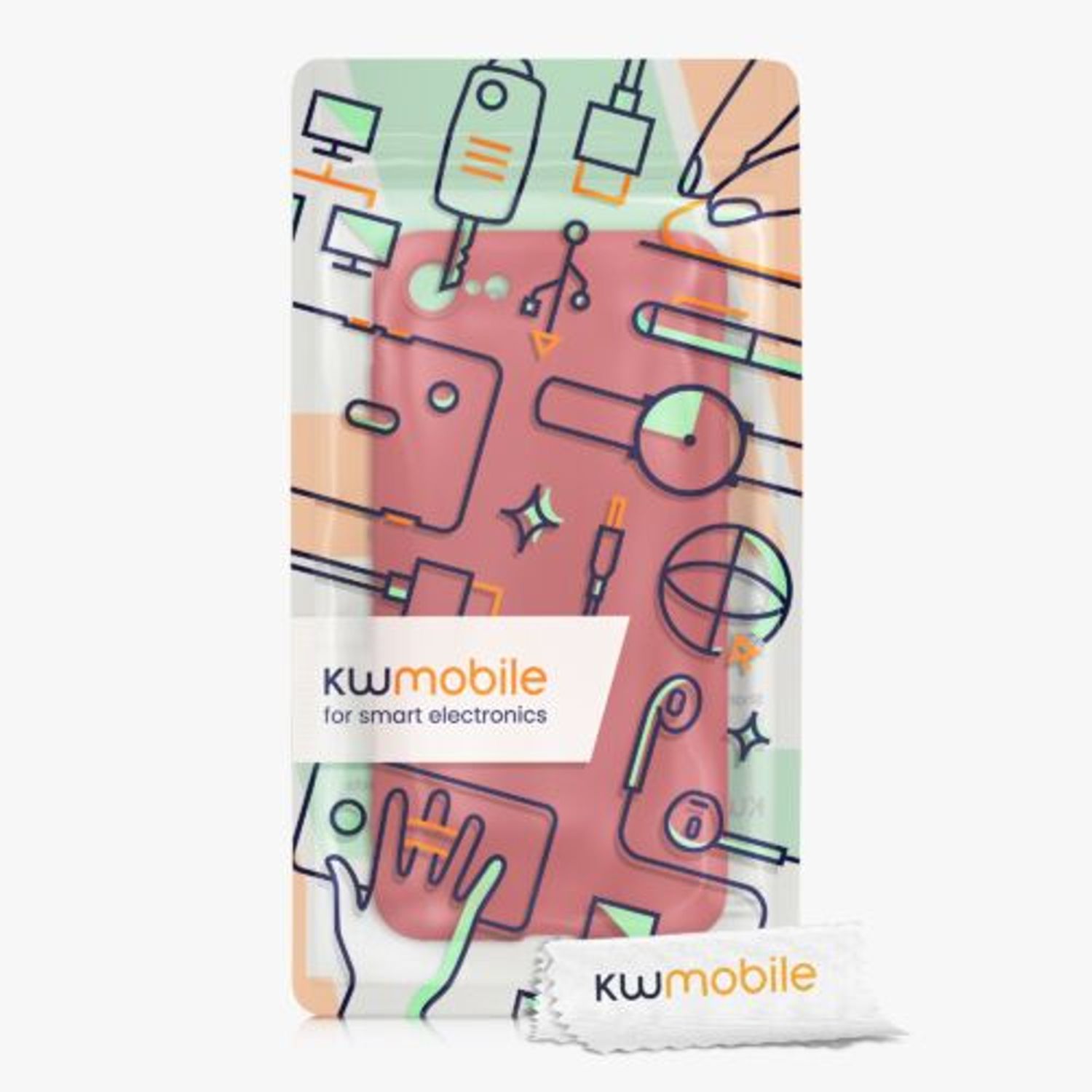 Husa pentru Apple iPhone 8/iPhone 7/iPhone SE 2, Silicon, Rosu, 49979.229, Kwmobile fotografia produsului View 8 L