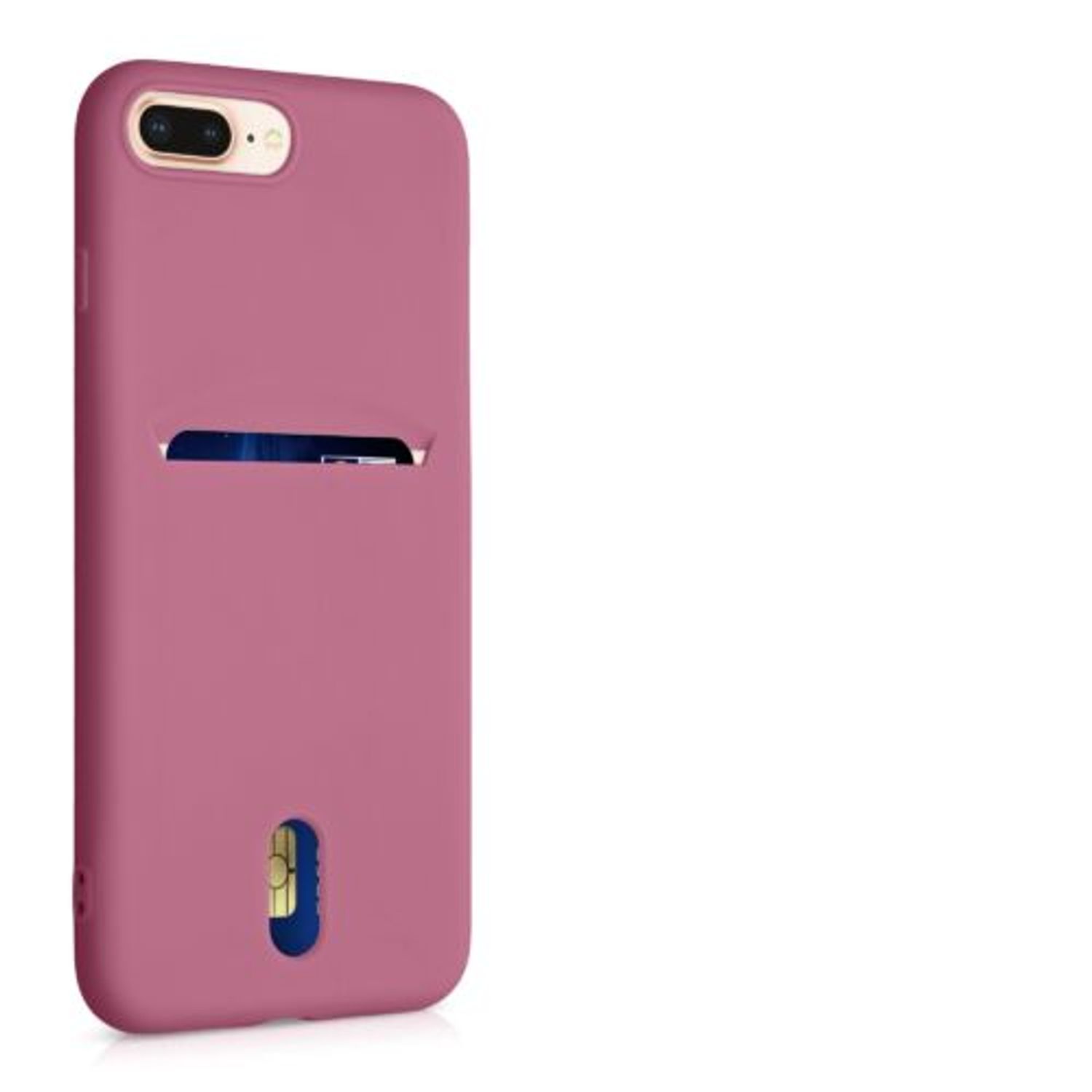 Husa pentru Apple iPhone 8 Plus/iPhone 7 Plus, Silicon, Roz, 49102.167, Kwmobile fotografia produsului View 7 L