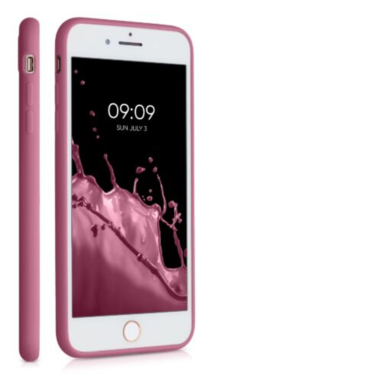 Husa pentru Apple iPhone 8 Plus/iPhone 7 Plus, Silicon, Roz, 49102.167, Kwmobile fotografia produsului View 8 L