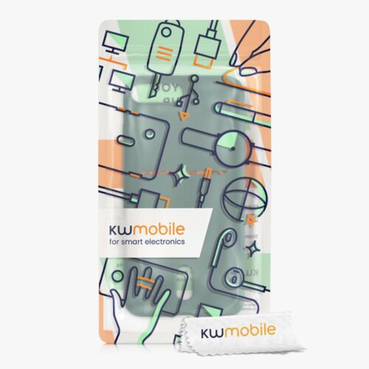 Husa pentru Apple iPhone 8 Plus/iPhone 7 Plus, Silicon, Verde, 49102.166, Kwmobile fotografia produsului View 8 L