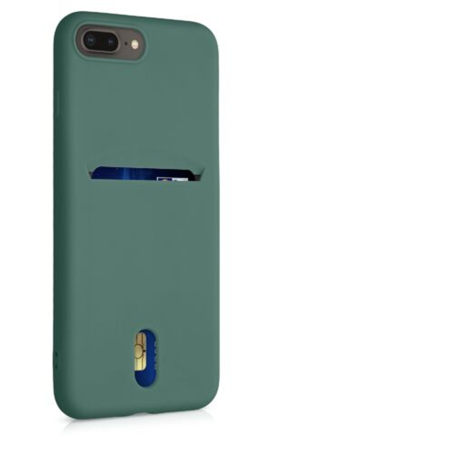 Husa pentru Apple iPhone 8 Plus/iPhone 7 Plus, Silicon, Verde, 49102.166, Kwmobile fotografia produsului View 9 L