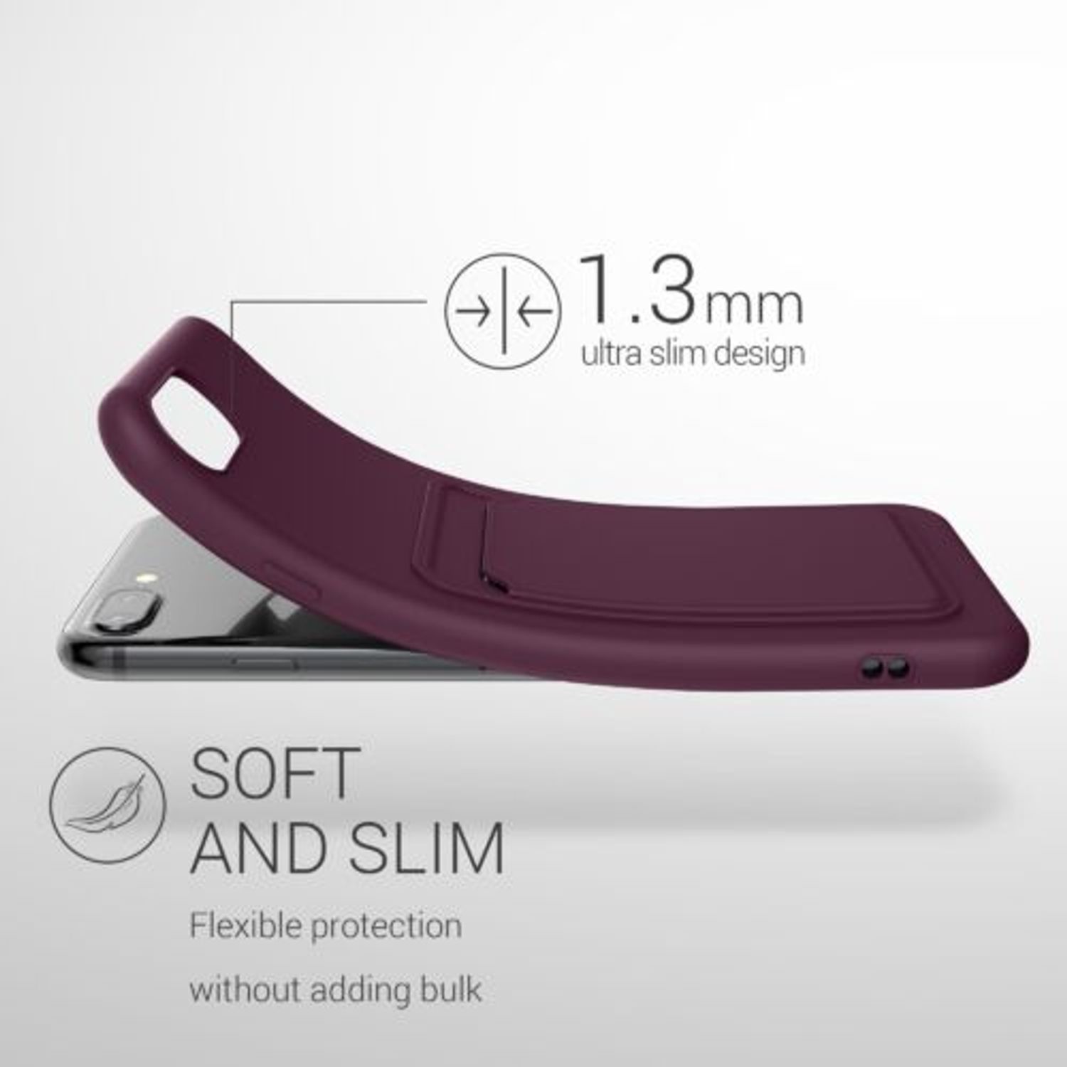 Husa pentru Apple iPhone 8 Plus/iPhone 7 Plus, Silicon, Violet, 55118.190, Kwmobile fotografia produsului View 3 L