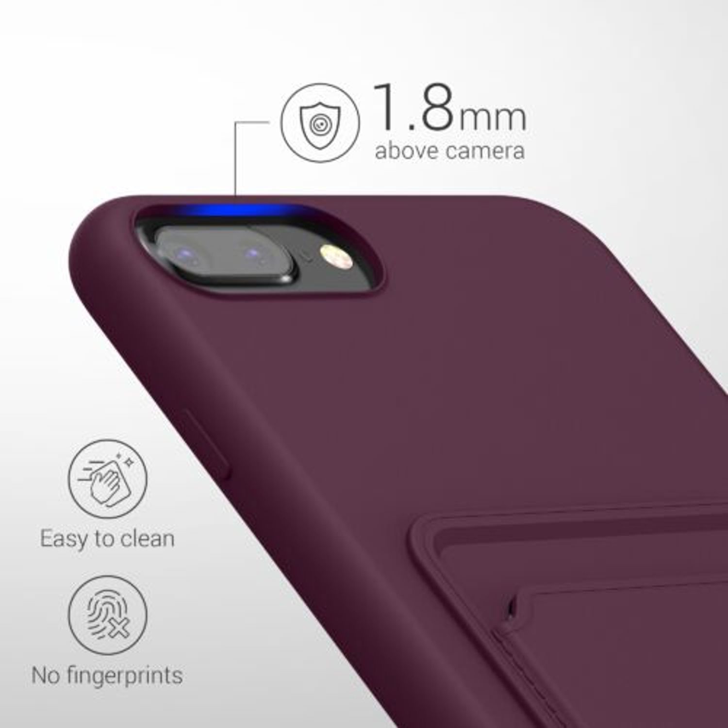 Husa pentru Apple iPhone 8 Plus/iPhone 7 Plus, Silicon, Violet, 55118.190, Kwmobile fotografia produsului View 4 L