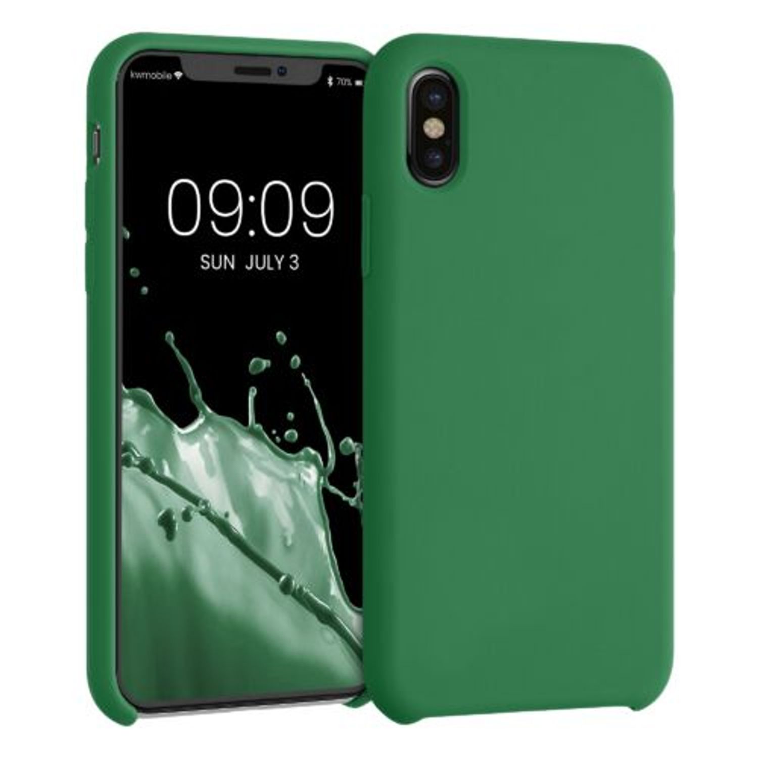 Husa pentru Apple iPhone X/iPhone XS, Silicon, Verde, 42495.227, Kwmobile fotografia produsului