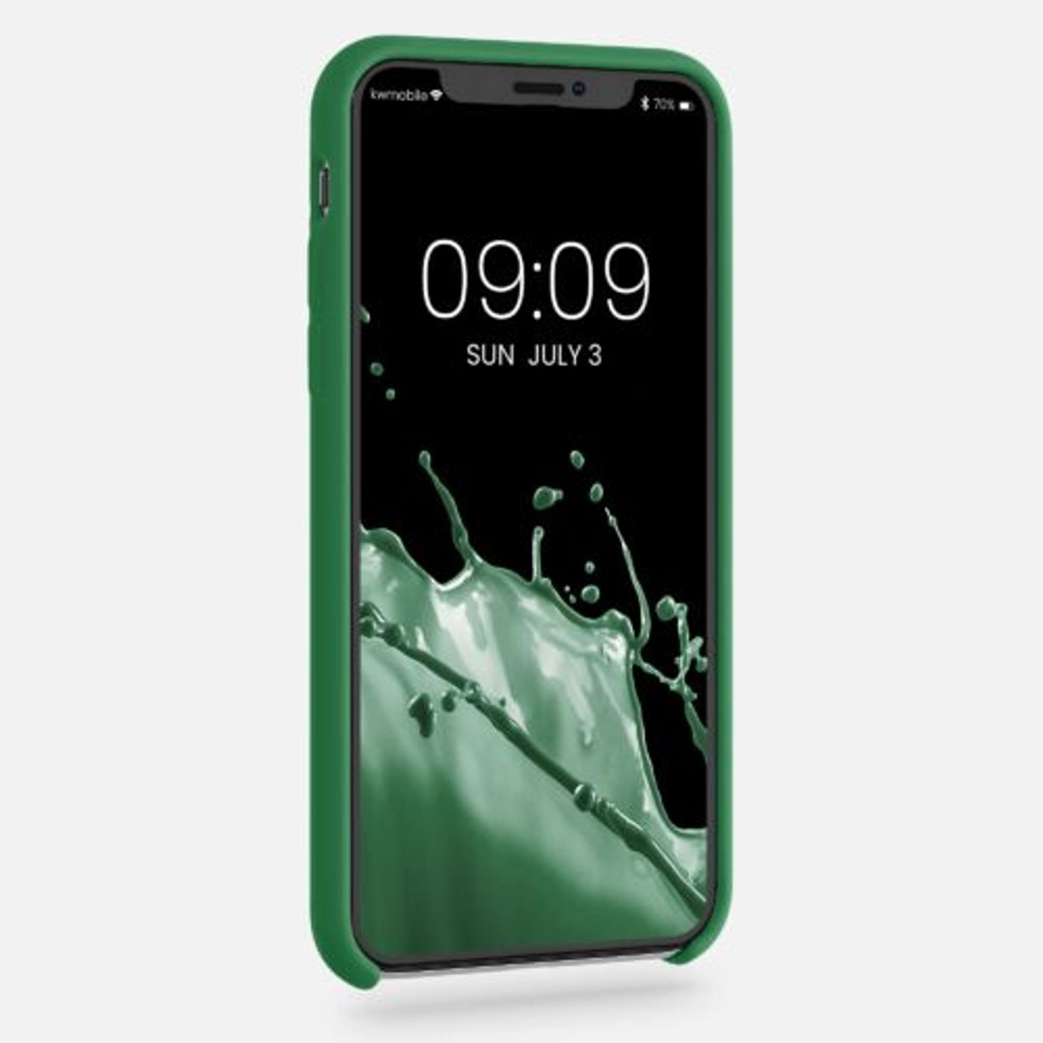 Husa pentru Apple iPhone X/iPhone XS, Silicon, Verde, 42495.227, Kwmobile fotografia produsului View 3 L