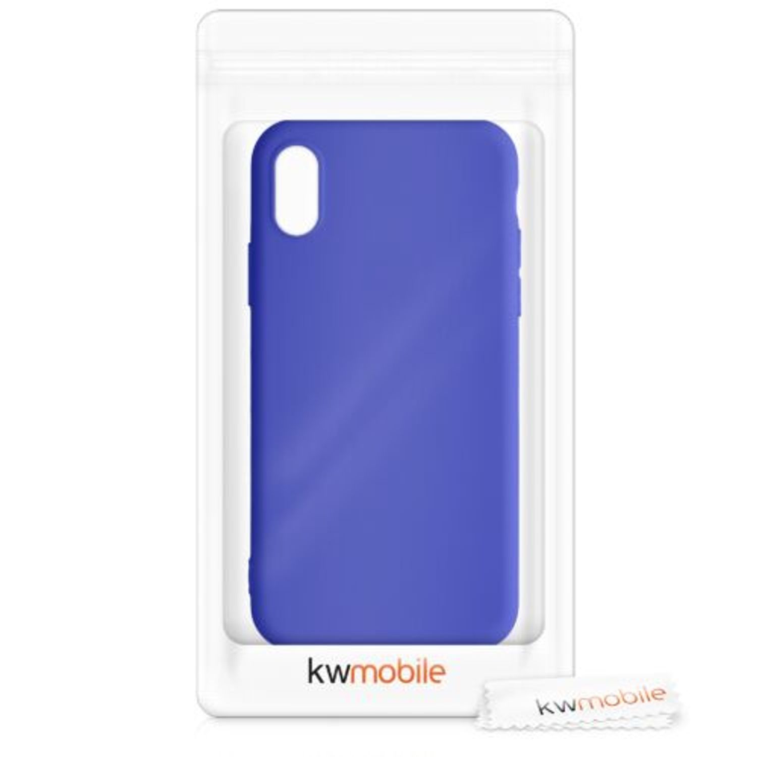 Husa pentru Apple iPhone X/iPhone XS, Silicon, Albastru, 42492.134, Kwmobile fotografia produsului View 6 L