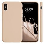 Husa pentru Apple iPhone X/iPhone XS, Silicon, Crem, 42492.154, Kwmobile fotografia produsului View 2 S