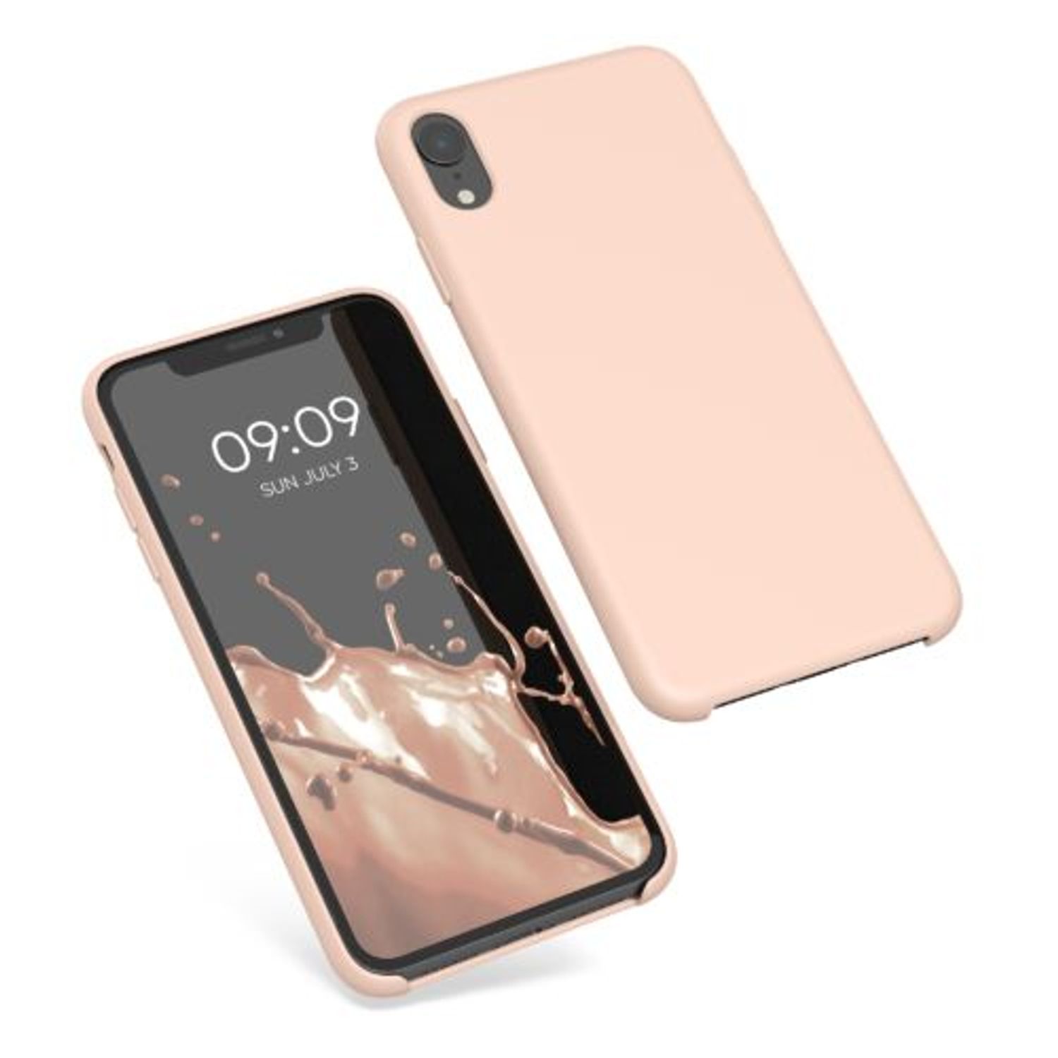 Husa pentru Apple iPhone XR, Silicon, Crem, 45910.225, Kwmobile fotografia produsului View 2 L
