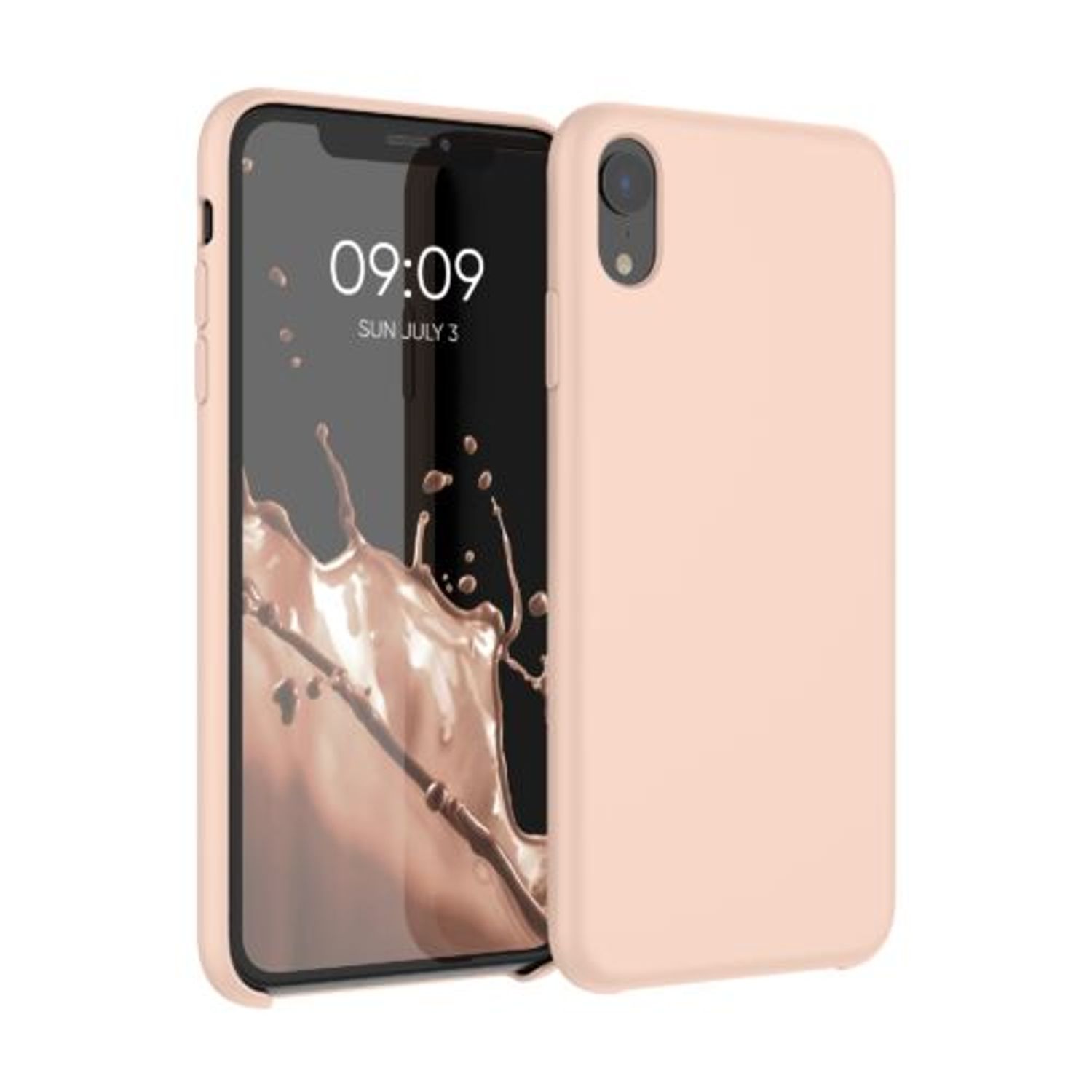 Husa pentru Apple iPhone XR, Silicon, Crem, 45910.225, Kwmobile fotografia produsului