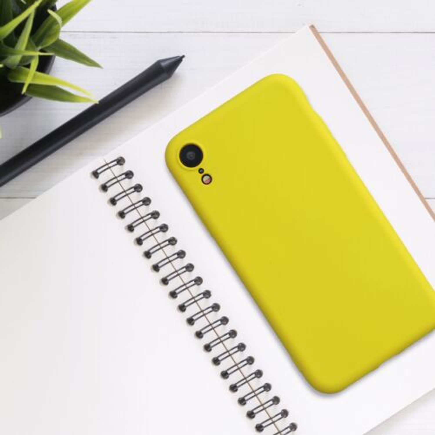 Husa pentru Apple iPhone XR, Silicon, Galben, 49983.165, Kwmobile fotografia produsului View 3 L