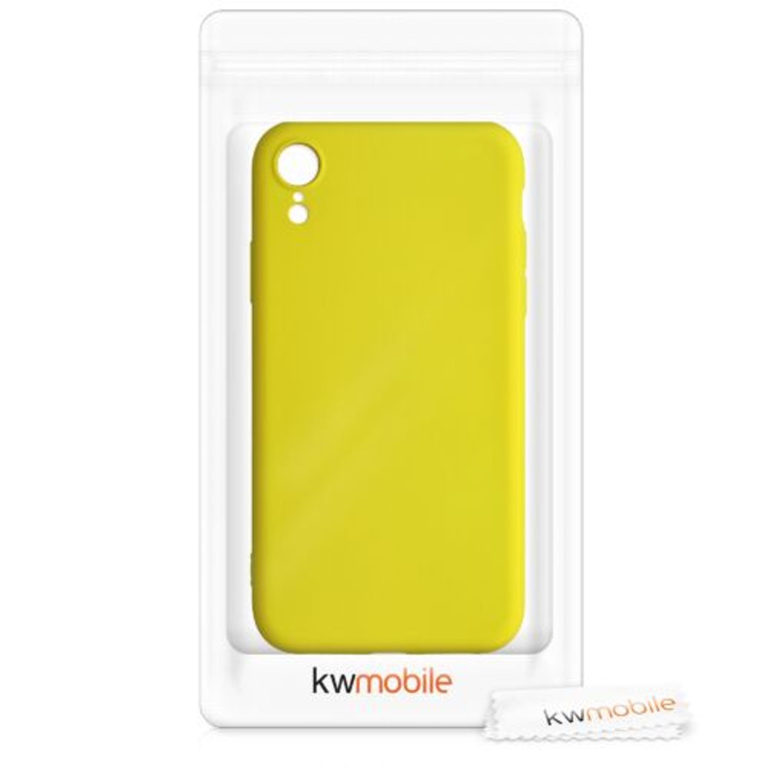 Husa pentru Apple iPhone XR, Silicon, Galben, 49983.165, Kwmobile fotografia produsului View 7 L