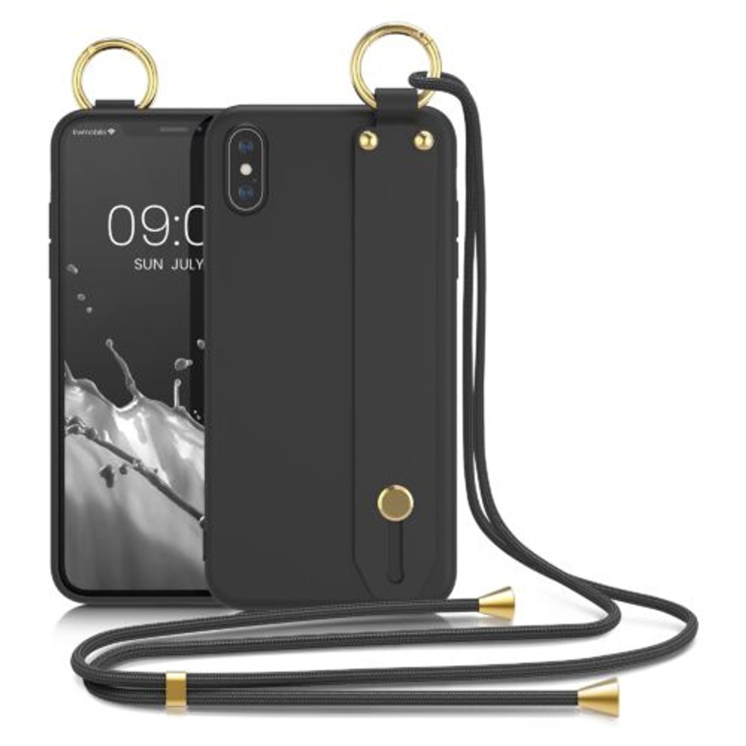 Husa pentru Apple iPhone XS, Silicon, Negru, 56804.01, Kwmobile fotografia produsului View 2 L