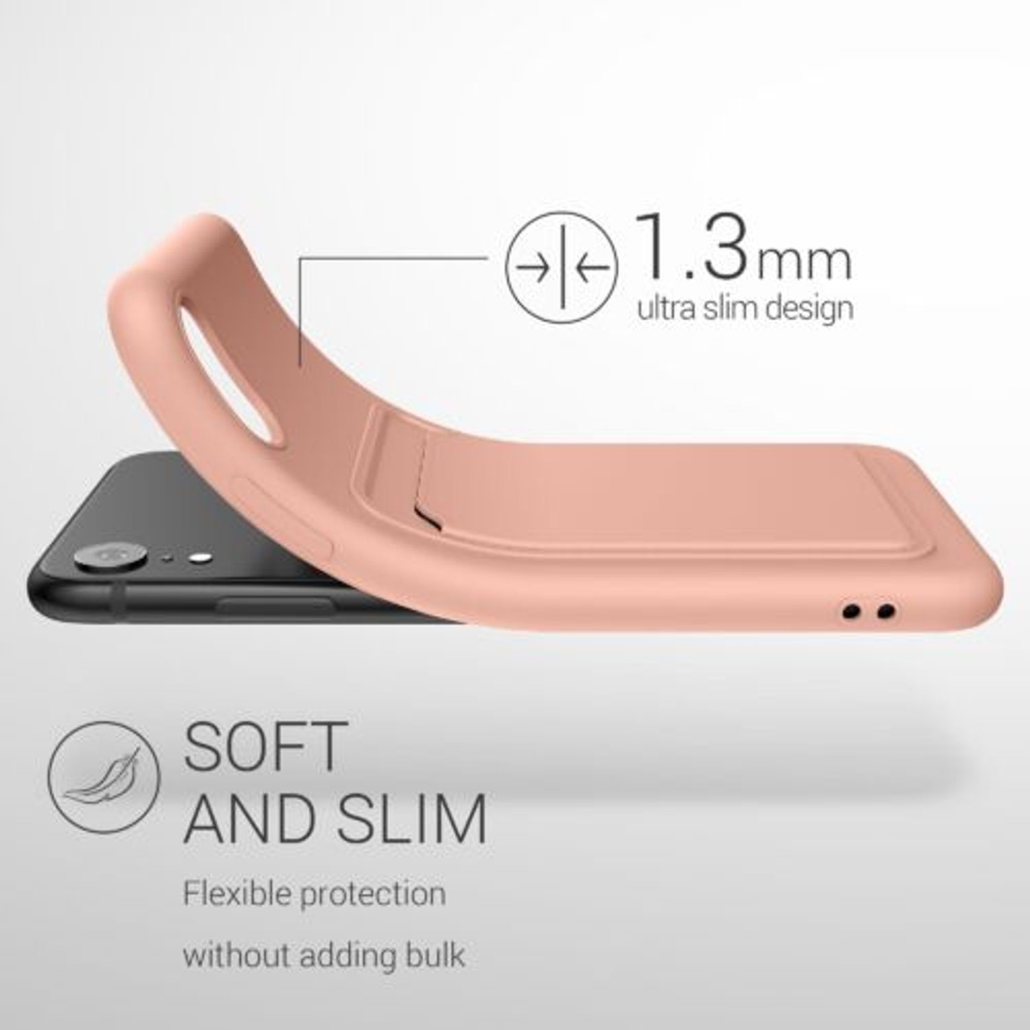 Husa pentru Apple iPhone XR, Silicon, Roz, 55116.199, Kwmobile fotografia produsului View 3 L