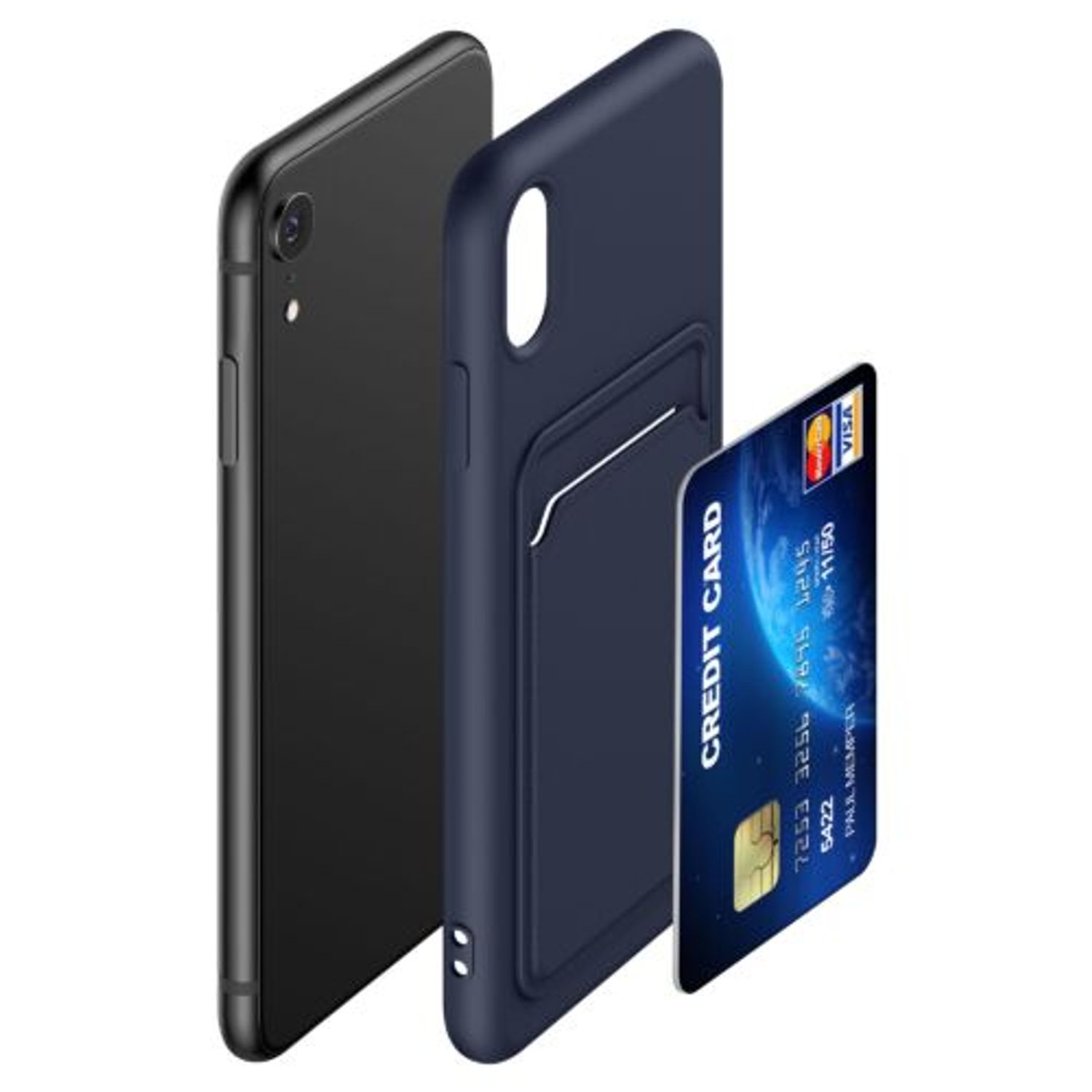 Husa pentru Apple iPhone XR, Silicon, Albastru, 55116.17, Kwmobile fotografia produsului View 7 L
