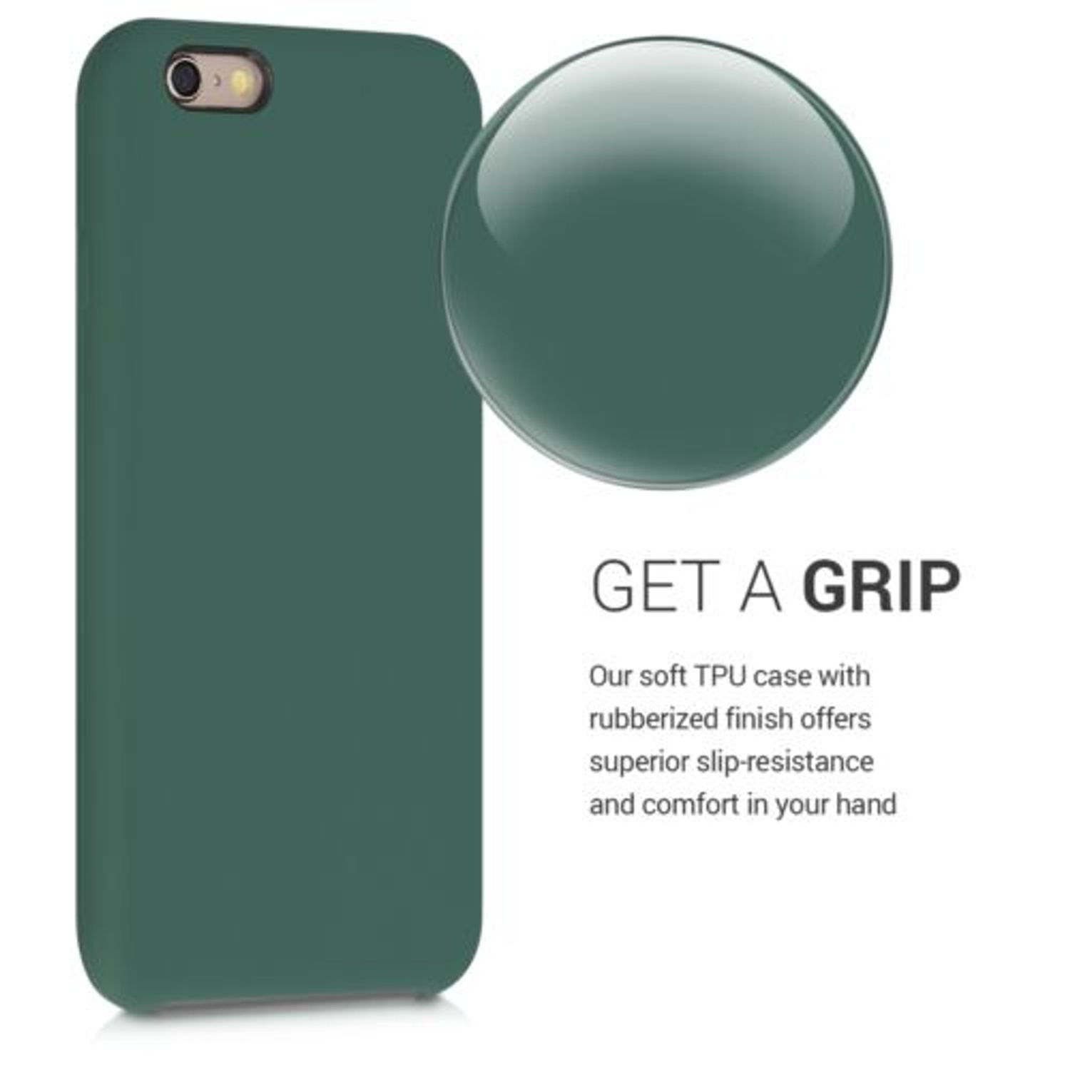 Husa pentru Apple iPhone 6/iPhone 6s, Silicon, Verde, 40223.166, Kwmobile fotografia produsului View 4 L
