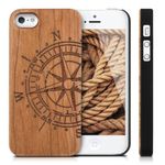 Husa pentru Apple iPhone 5/iPhone 5s/iPhone SE, Lemn, Maro, 38451.24 fotografia produsului View 6 S