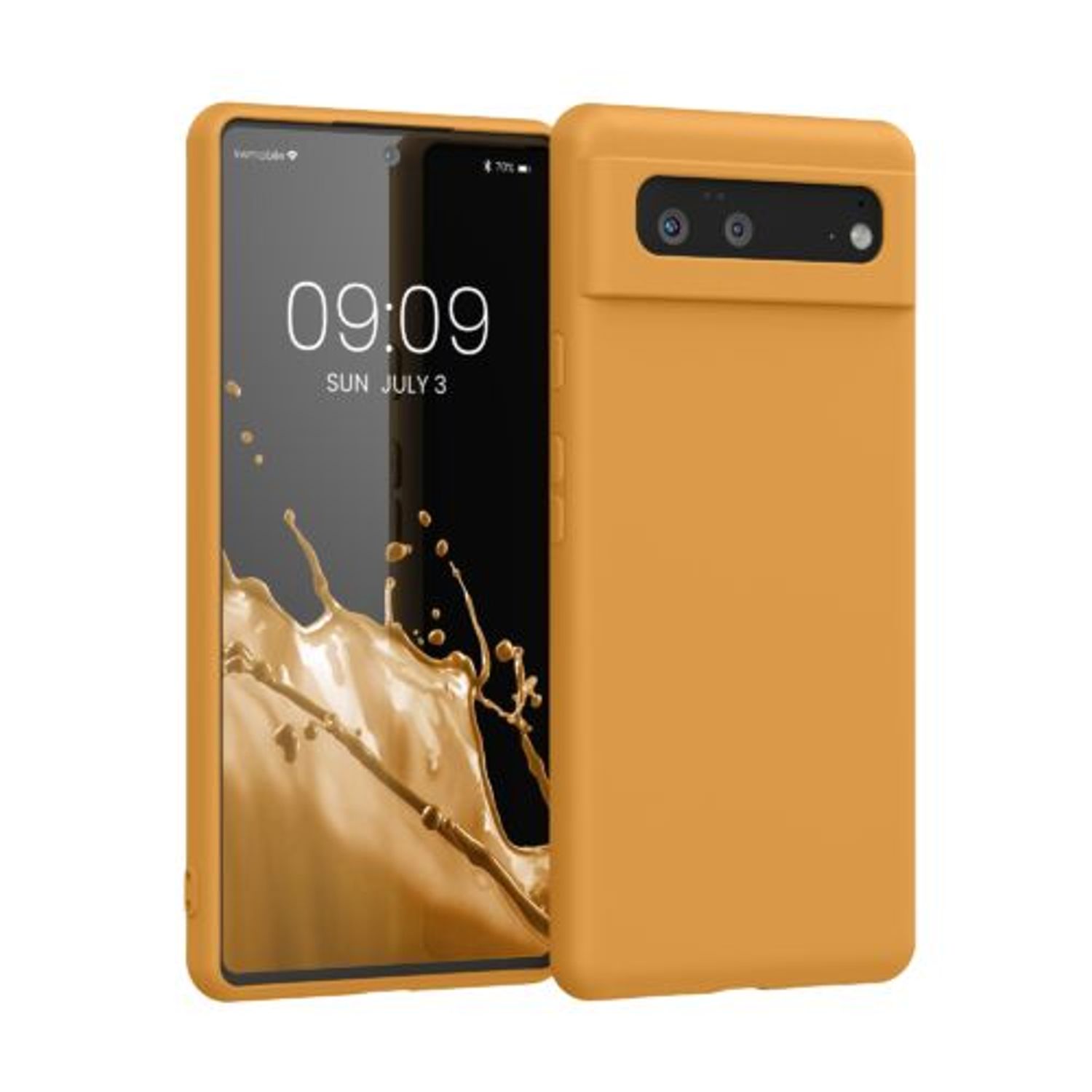Husa pentru Google Pixel 6, Silicon, Portocaliu, 55865.217, Kwmobile fotografia produsului