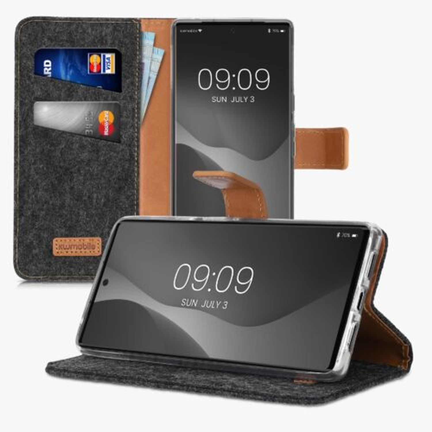 Husa pentru Google Pixel 6 Pro, Textil, Gri, 56659.19, Kwmobile fotografia produsului View 5 L
