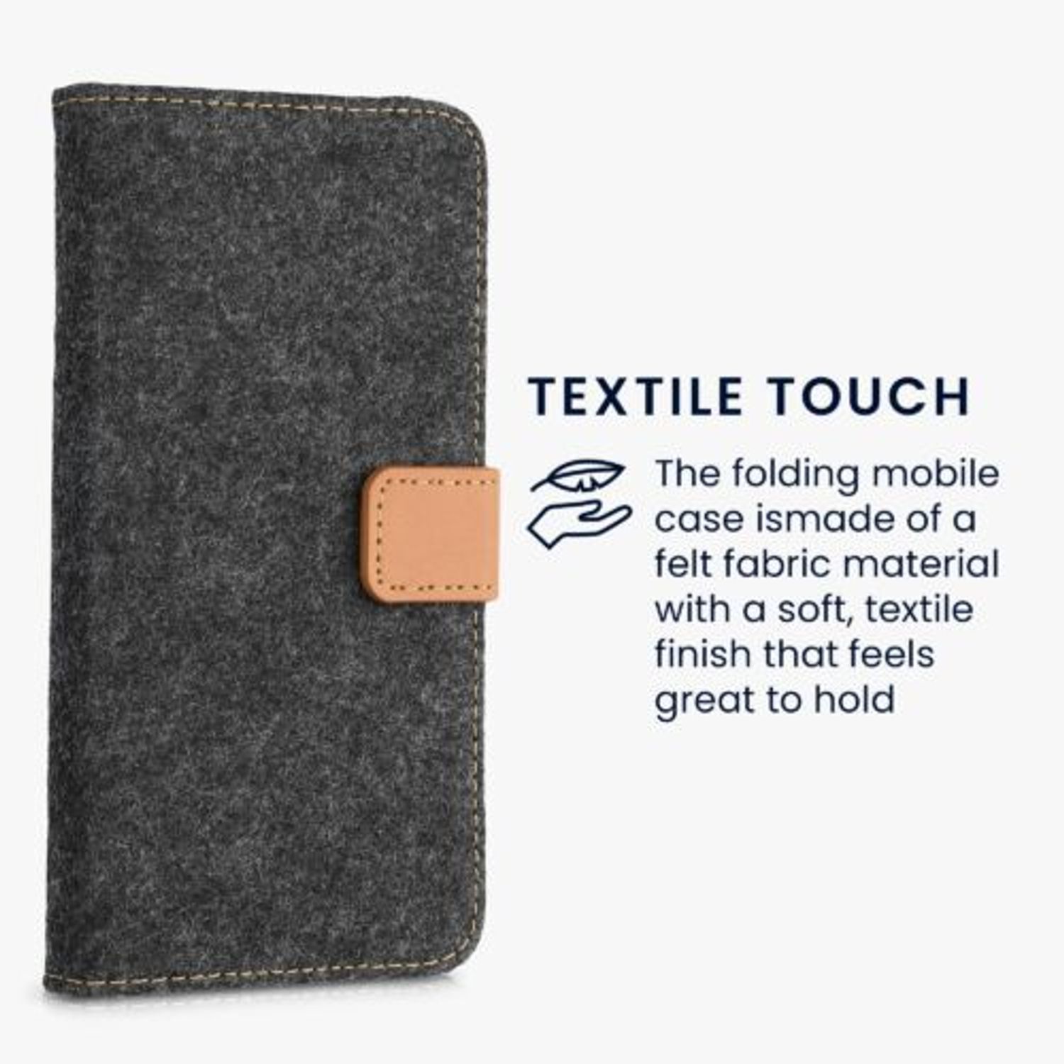 Husa pentru Google Pixel 6 Pro, Textil, Gri, 56659.19, Kwmobile fotografia produsului View 4 L