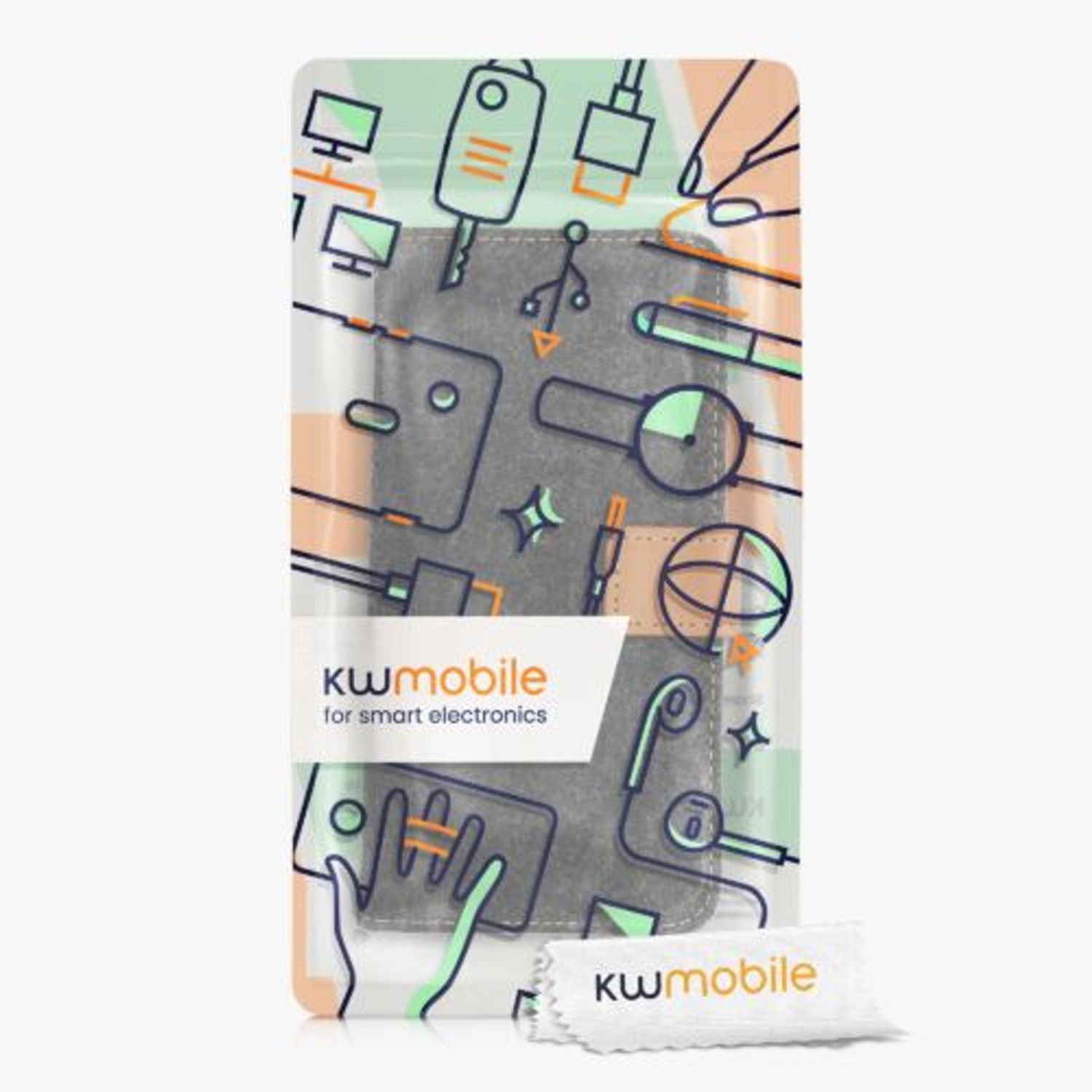 Husa pentru Google Pixel 6 Pro, Textil, Gri, 56659.19, Kwmobile fotografia produsului View 7 L