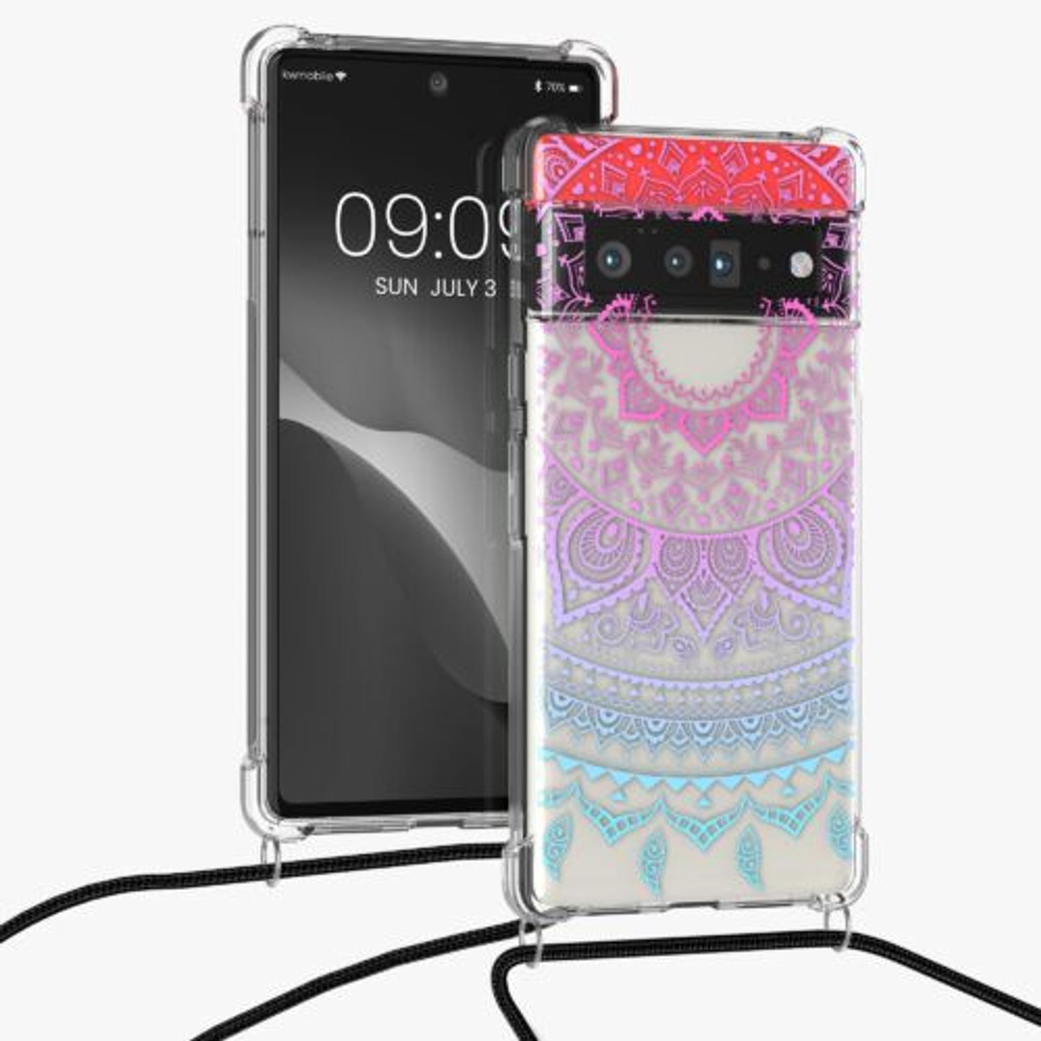 Husa pentru Google Pixel 6 Pro, Silicon, Multicolor, 56521.04, Kwmobile fotografia produsului View 7 L