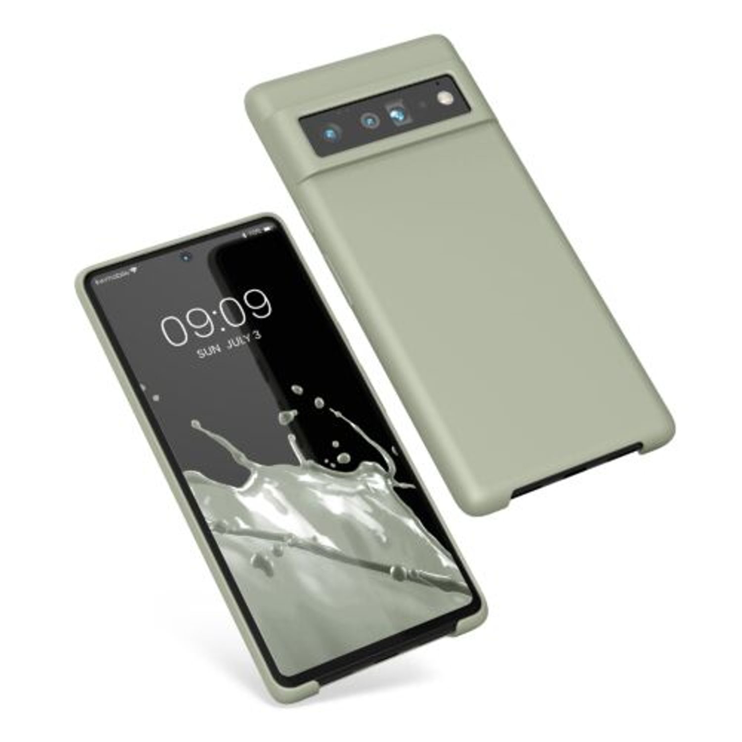 Husa pentru Google Pixel 6 Pro, Silicon, Verde, 55863.172, Kwmobile fotografia produsului View 2 L
