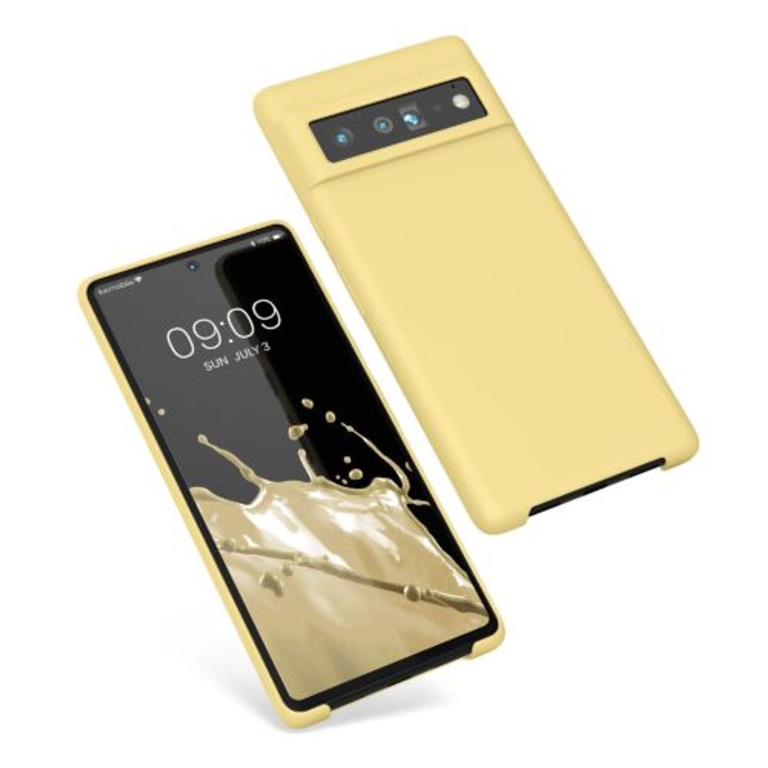 Husa pentru Google Pixel 6 Pro, Silicon, Galben, 55863.216, Kwmobile fotografia produsului View 2 L