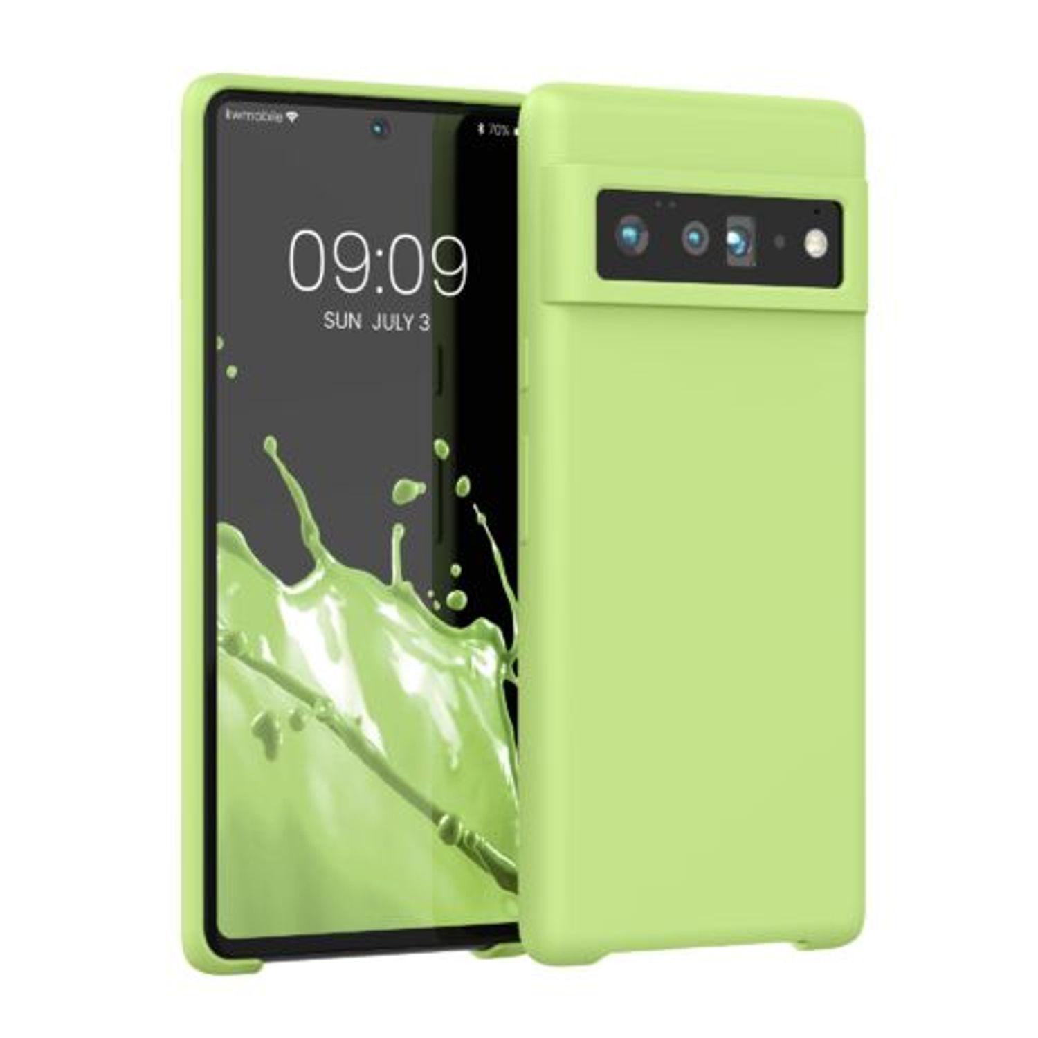 Husa pentru Google Pixel 6 Pro, Silicon, Verde, 55863.214, Kwmobile fotografia produsului