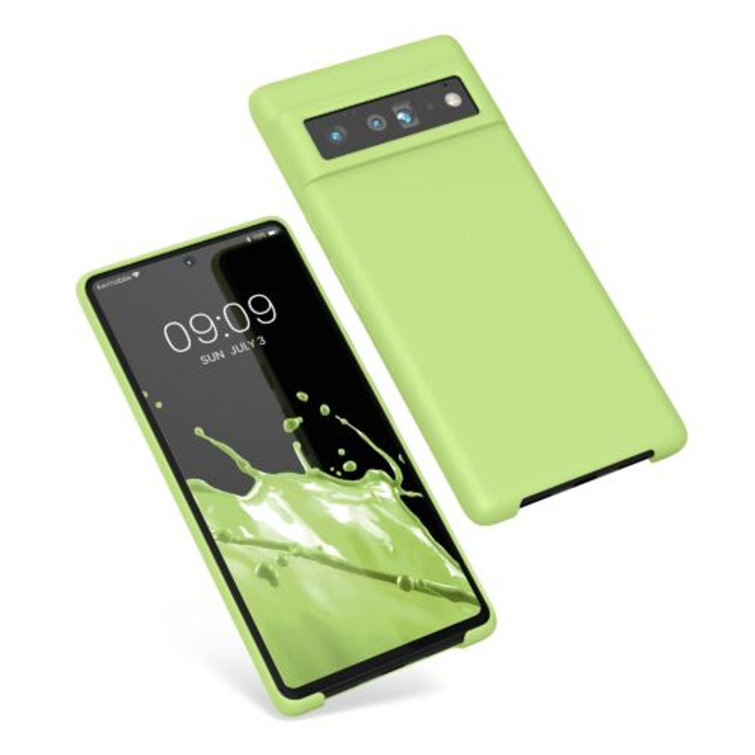 Husa pentru Google Pixel 6 Pro, Silicon, Verde, 55863.214, Kwmobile fotografia produsului View 2 L