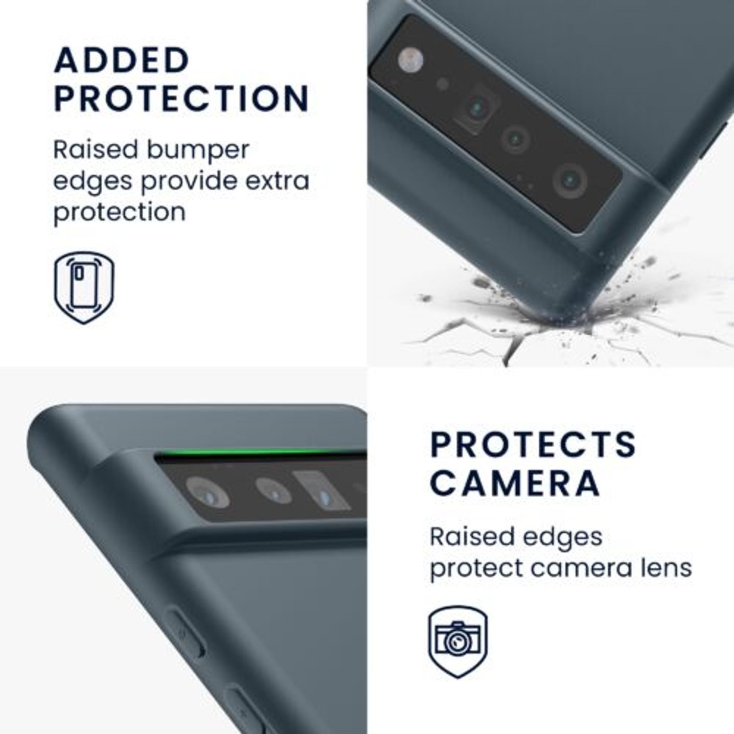 Husa pentru Google Pixel 6 Pro, Silicon, Albastru, 55879.202, Kwmobile fotografia produsului View 4 L
