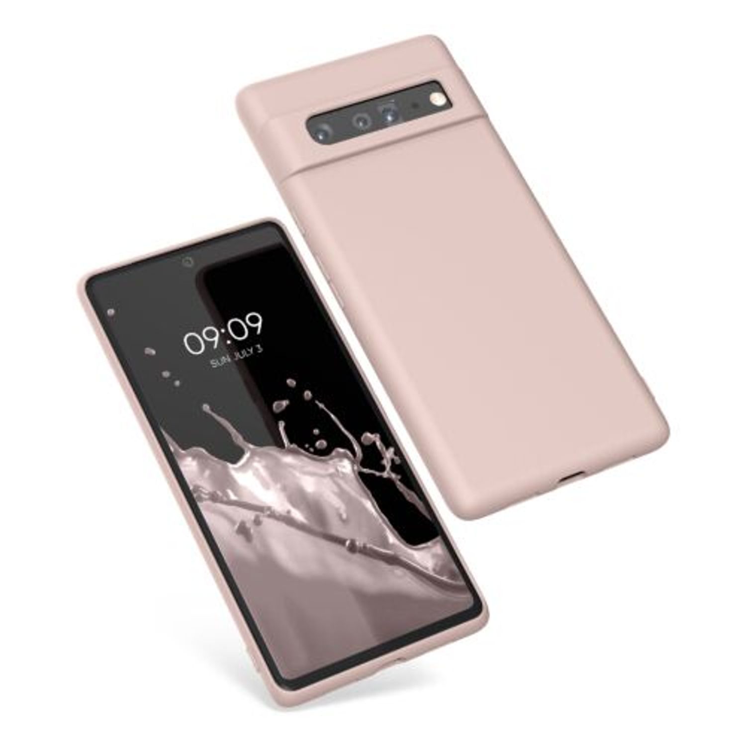 Husa pentru Google Pixel 6 Pro, Silicon, Roz, 55866.225, Kwmobile fotografia produsului View 2 L
