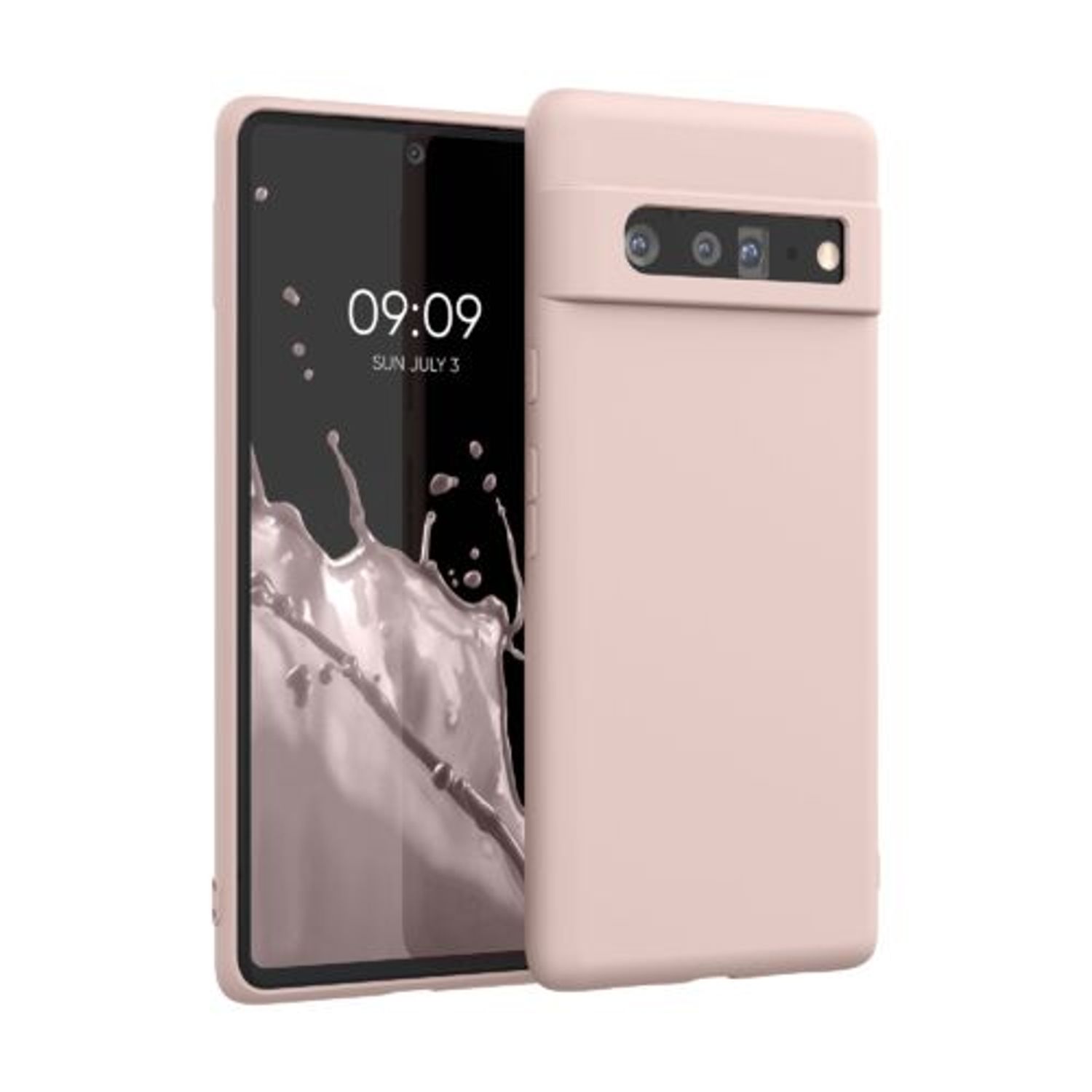 Husa pentru Google Pixel 6 Pro, Silicon, Roz, 55866.225, Kwmobile fotografia produsului