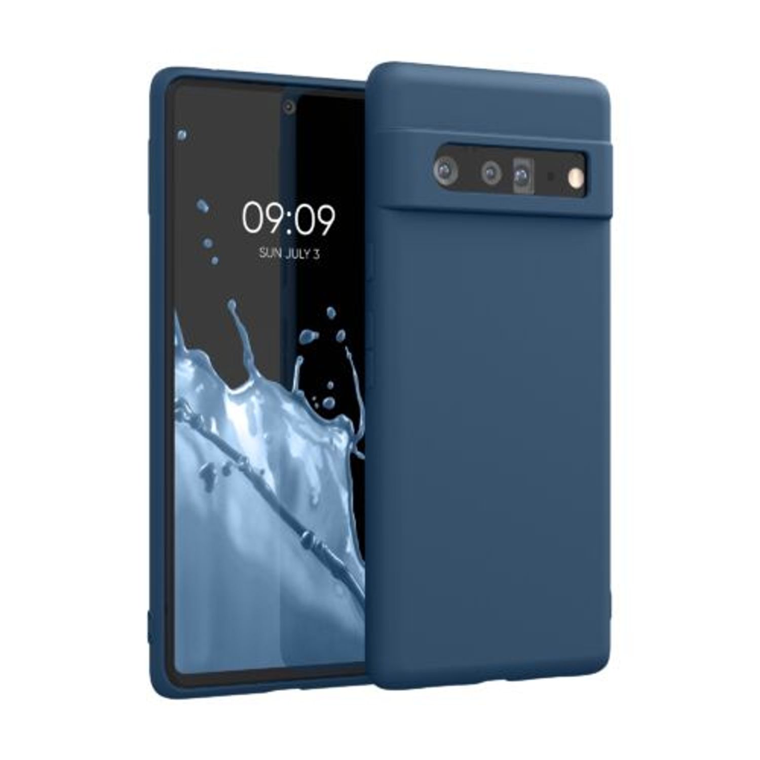 Husa pentru Google Pixel 6 Pro, Silicon, Albastru, 55866.17, Kwmobile fotografia produsului