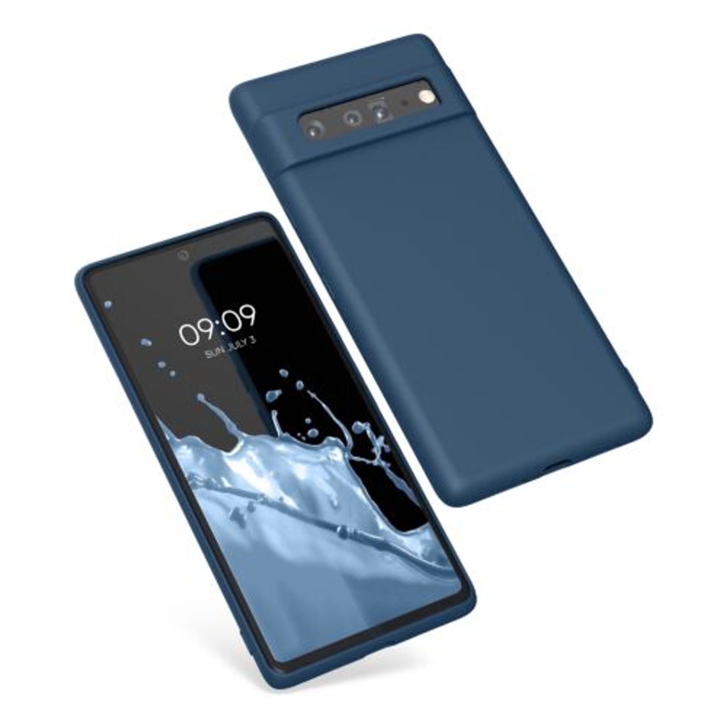 Husa pentru Google Pixel 6 Pro, Silicon, Albastru, 55866.17, Kwmobile fotografia produsului View 2 L
