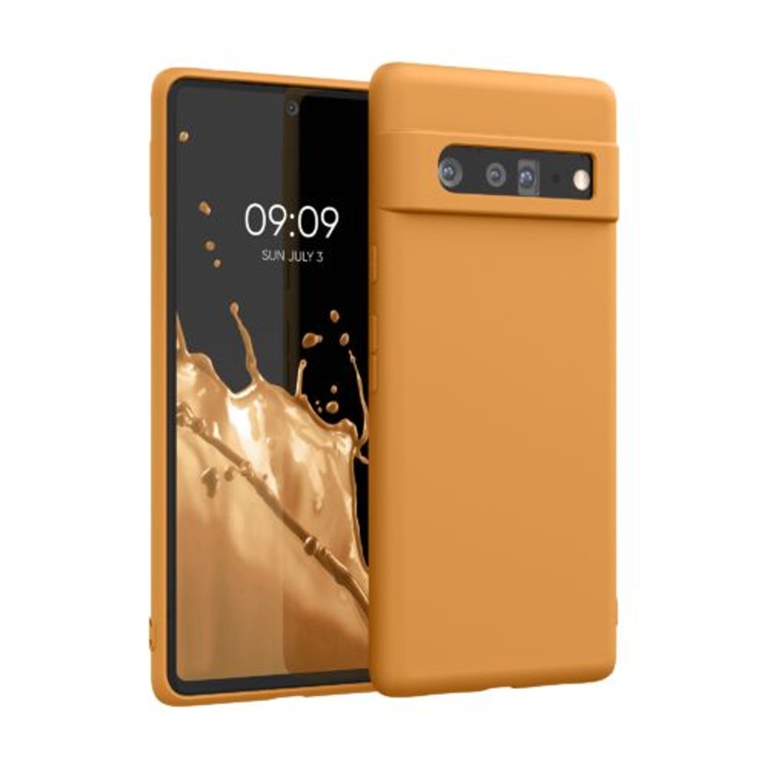 Husa pentru Google Pixel 6 Pro, Silicon, Portocaliu, 55866.217, Kwmobile fotografia produsului