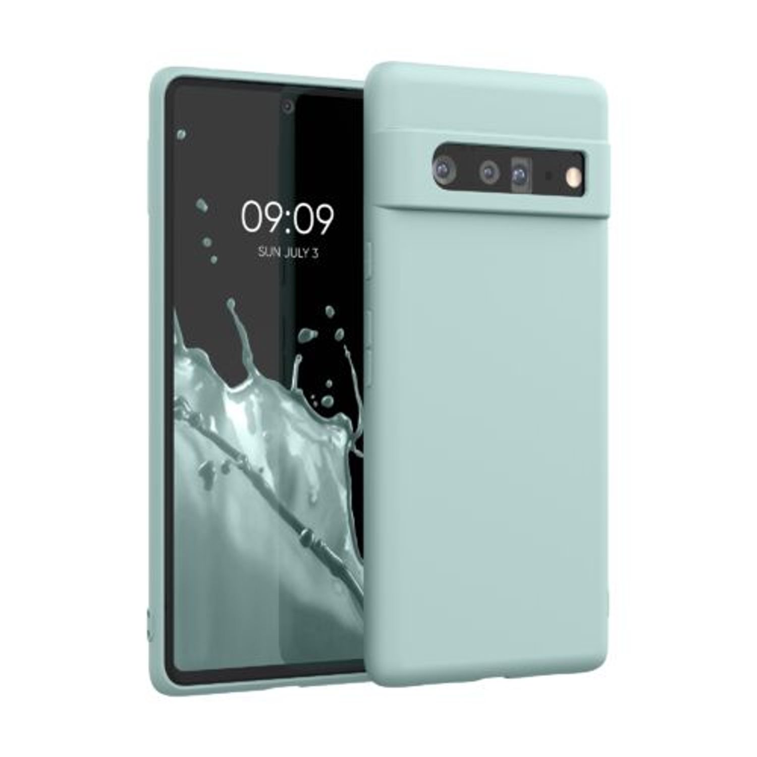 Husa pentru Google Pixel 6 Pro, Silicon, Verde, 55866.71, Kwmobile fotografia produsului