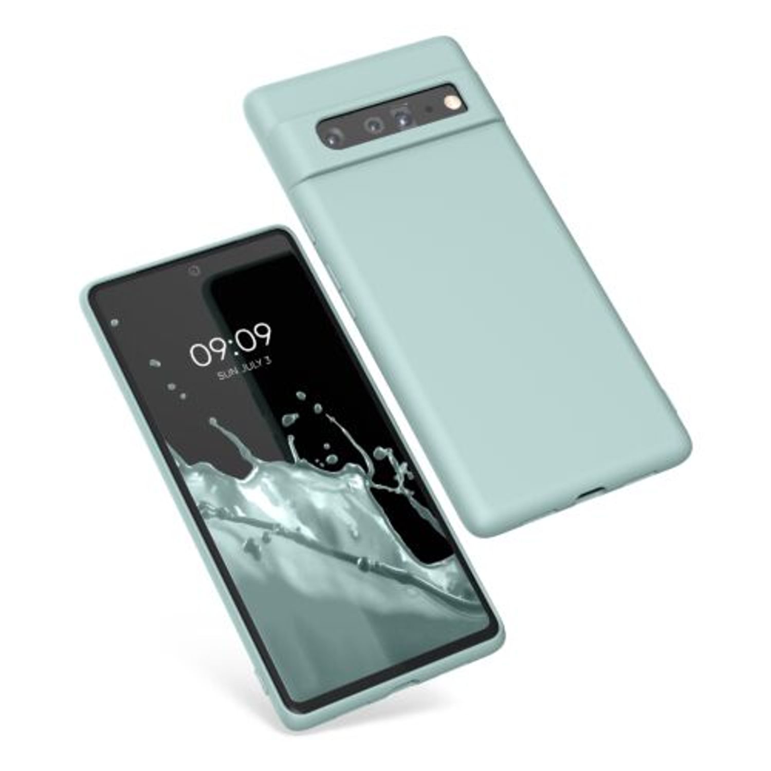 Husa pentru Google Pixel 6 Pro, Silicon, Verde, 55866.71, Kwmobile fotografia produsului View 2 L