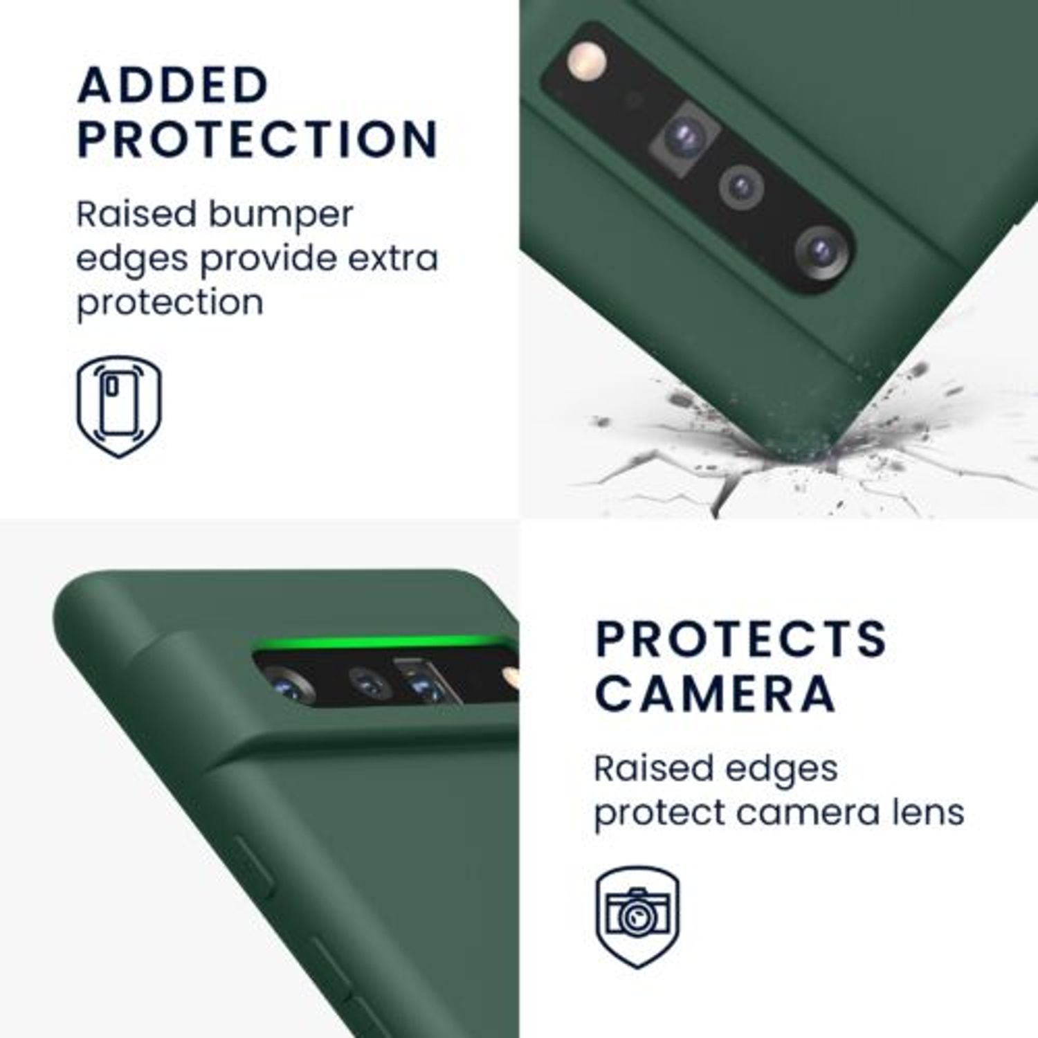Husa pentru Google Pixel 6 Pro, Silicon, Verde, 55866.169, Kwmobile fotografia produsului View 4 L