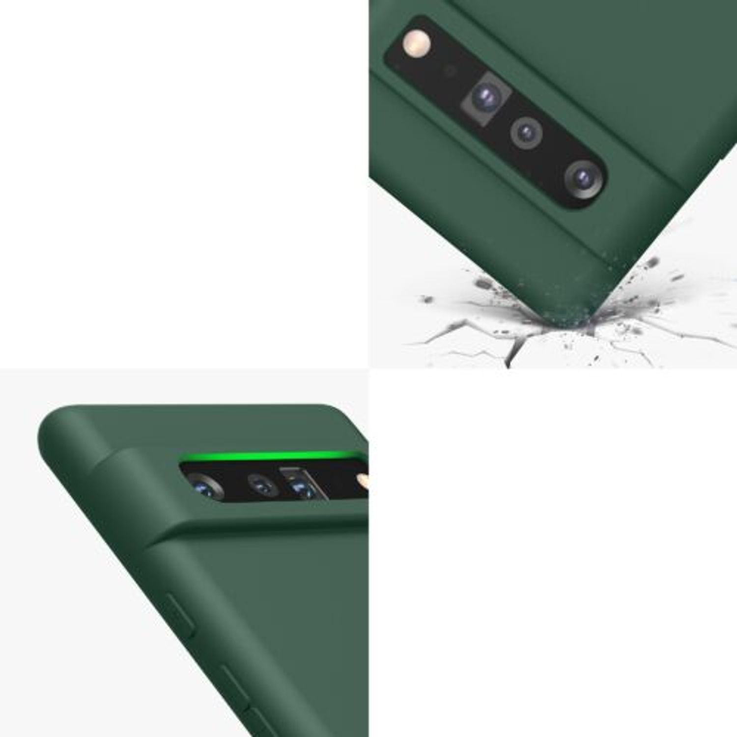 Husa pentru Google Pixel 6 Pro, Silicon, Verde, 55866.169, Kwmobile fotografia produsului View 9 L