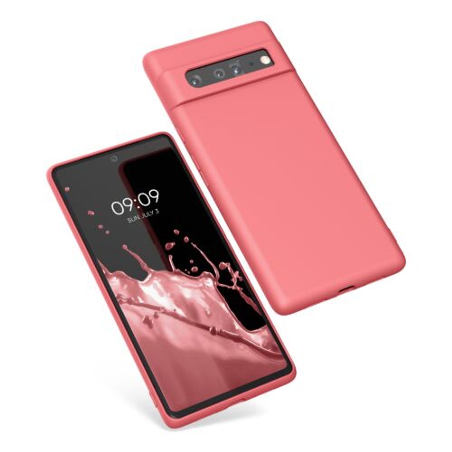Husa pentru Google Pixel 6 Pro, Silicon, Roz, 55866.219, Kwmobile fotografia produsului View 2 L