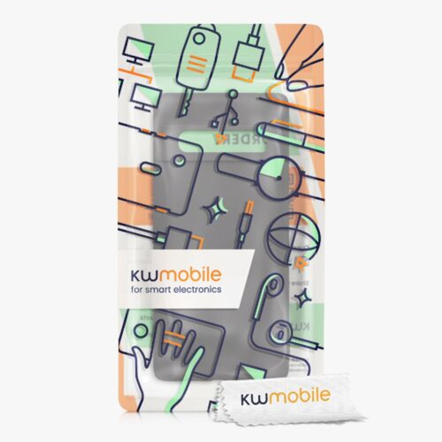 Husa pentru Google Pixel 6 Pro, Silicon, Gri, 55866.155, Kwmobile fotografia produsului View 10 L
