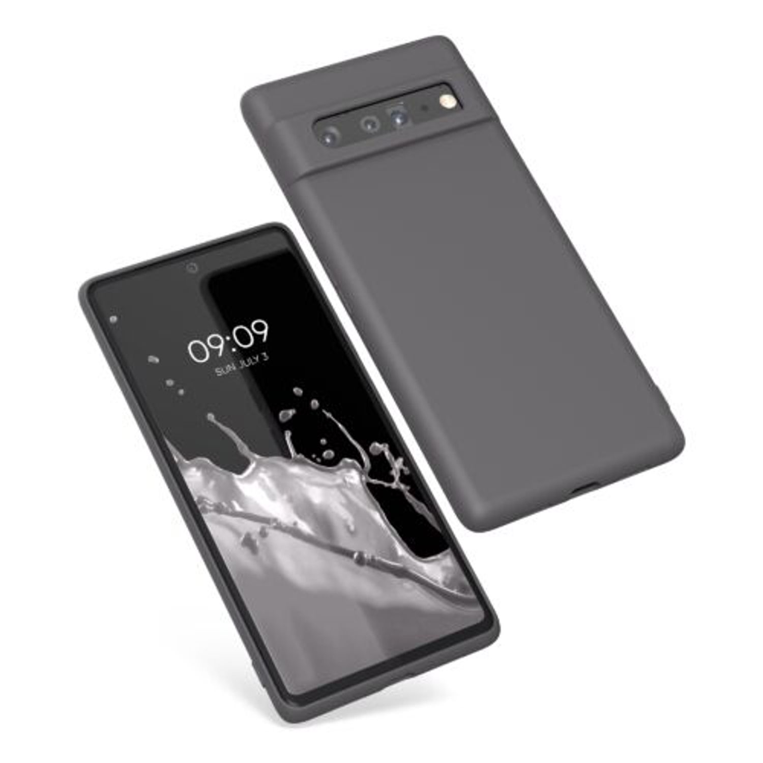 Husa pentru Google Pixel 6 Pro, Silicon, Gri, 55866.155, Kwmobile fotografia produsului View 2 L