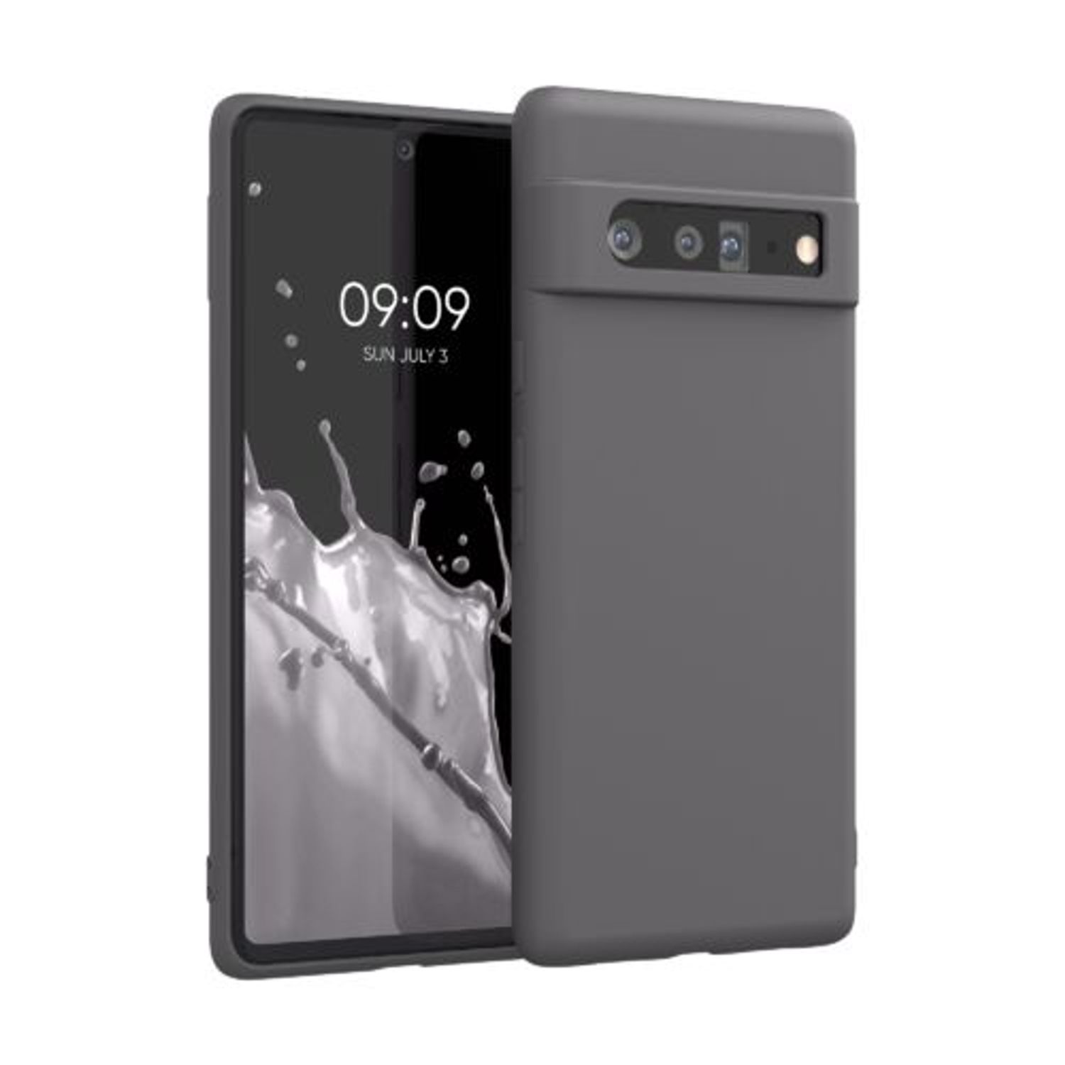 Husa pentru Google Pixel 6 Pro, Silicon, Gri, 55866.155, Kwmobile fotografia produsului
