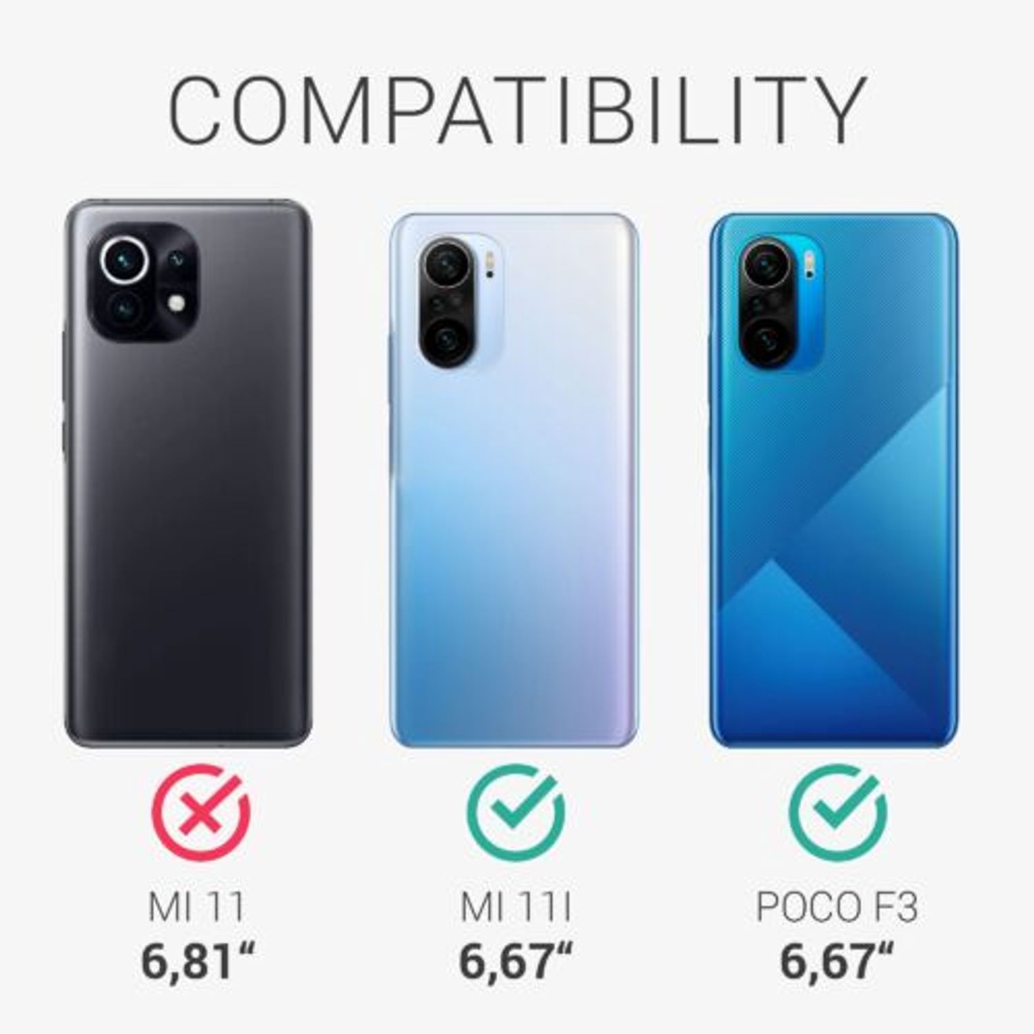 Husa pentru Xiaomi Poco F3, Silicon, Verde, 54657.223, Kwmobile fotografia produsului View 5 L
