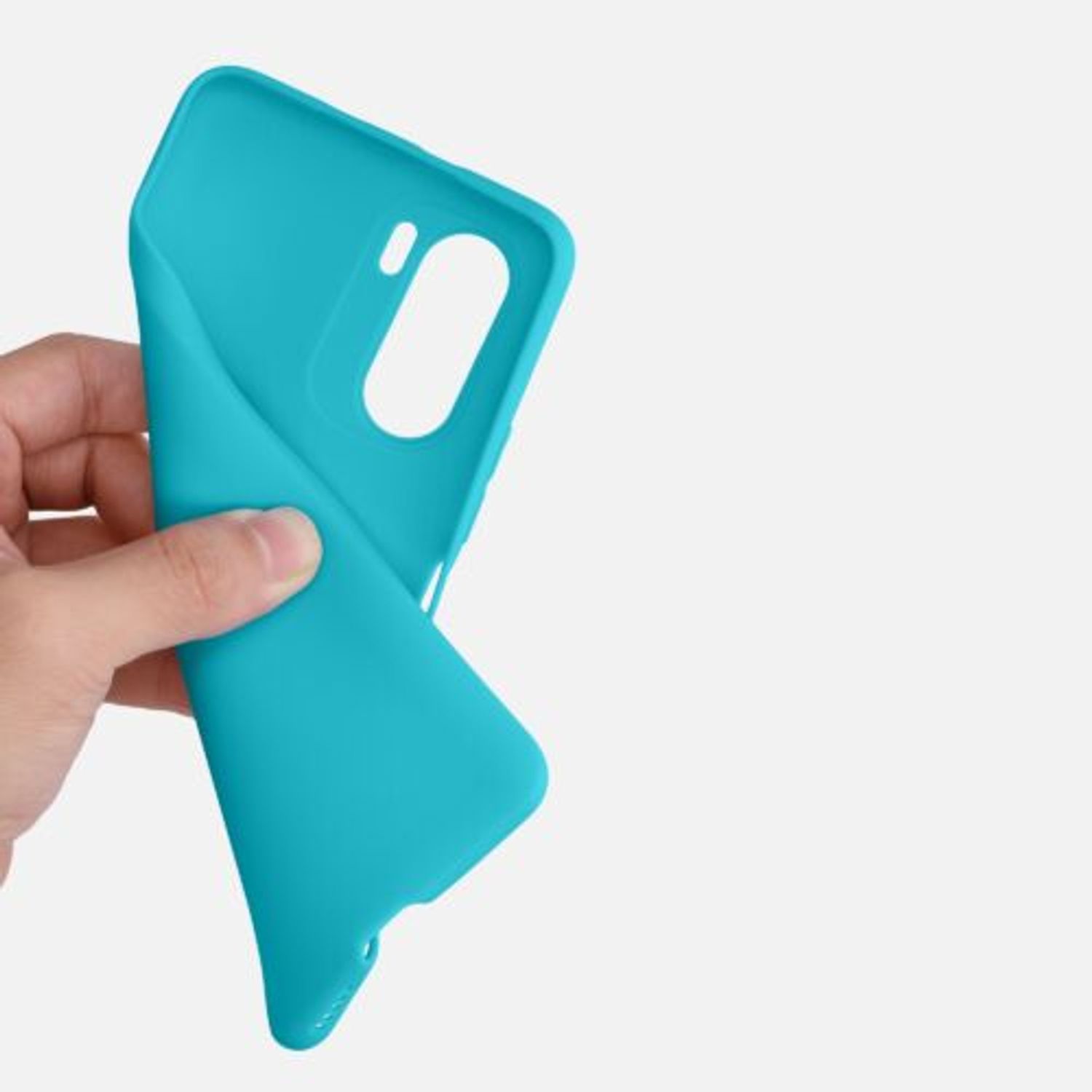 Husa pentru Xiaomi Poco F3, Silicon, Verde, 54657.223, Kwmobile fotografia produsului View 7 L