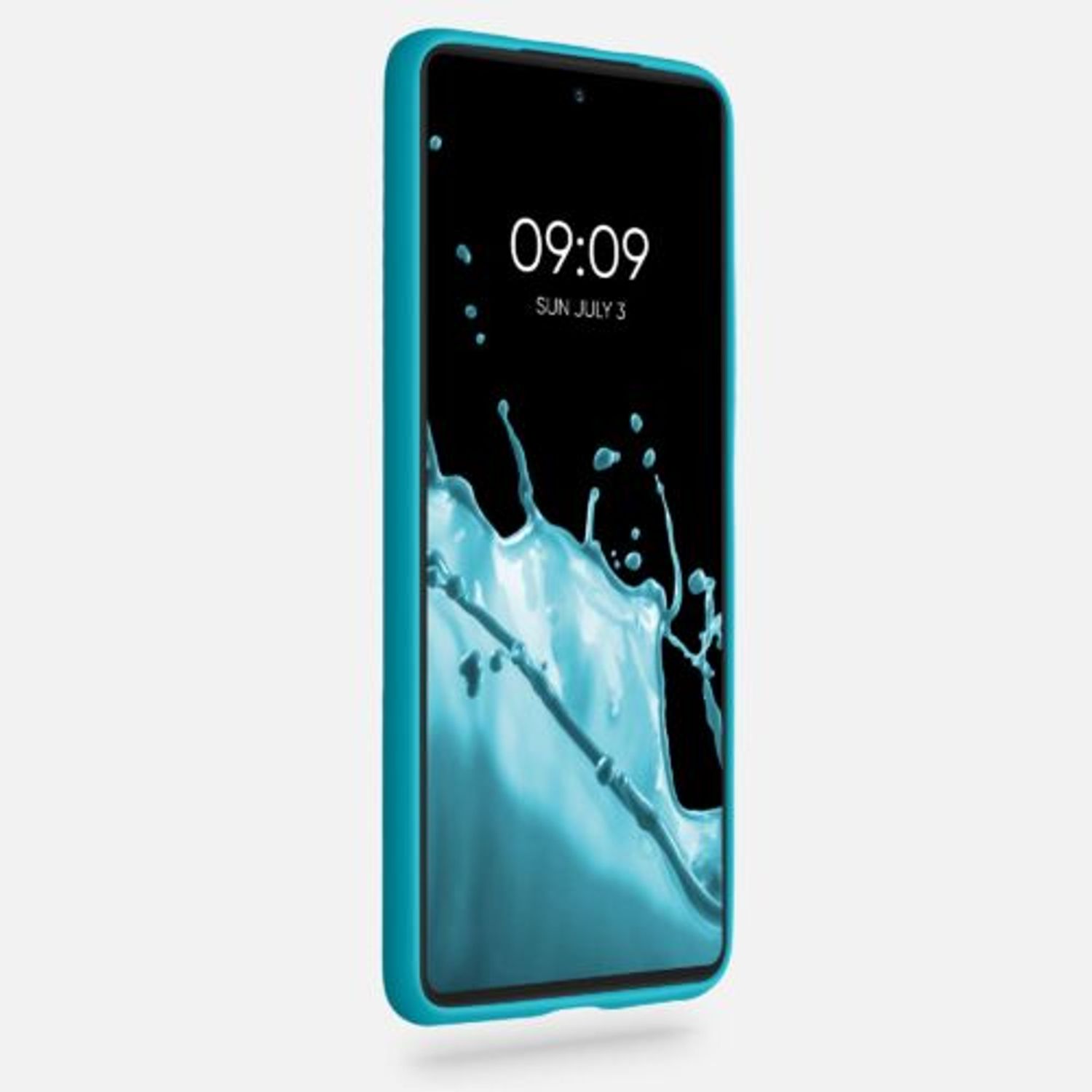 Husa pentru Xiaomi Poco F3, Silicon, Verde, 54657.223, Kwmobile fotografia produsului View 3 L
