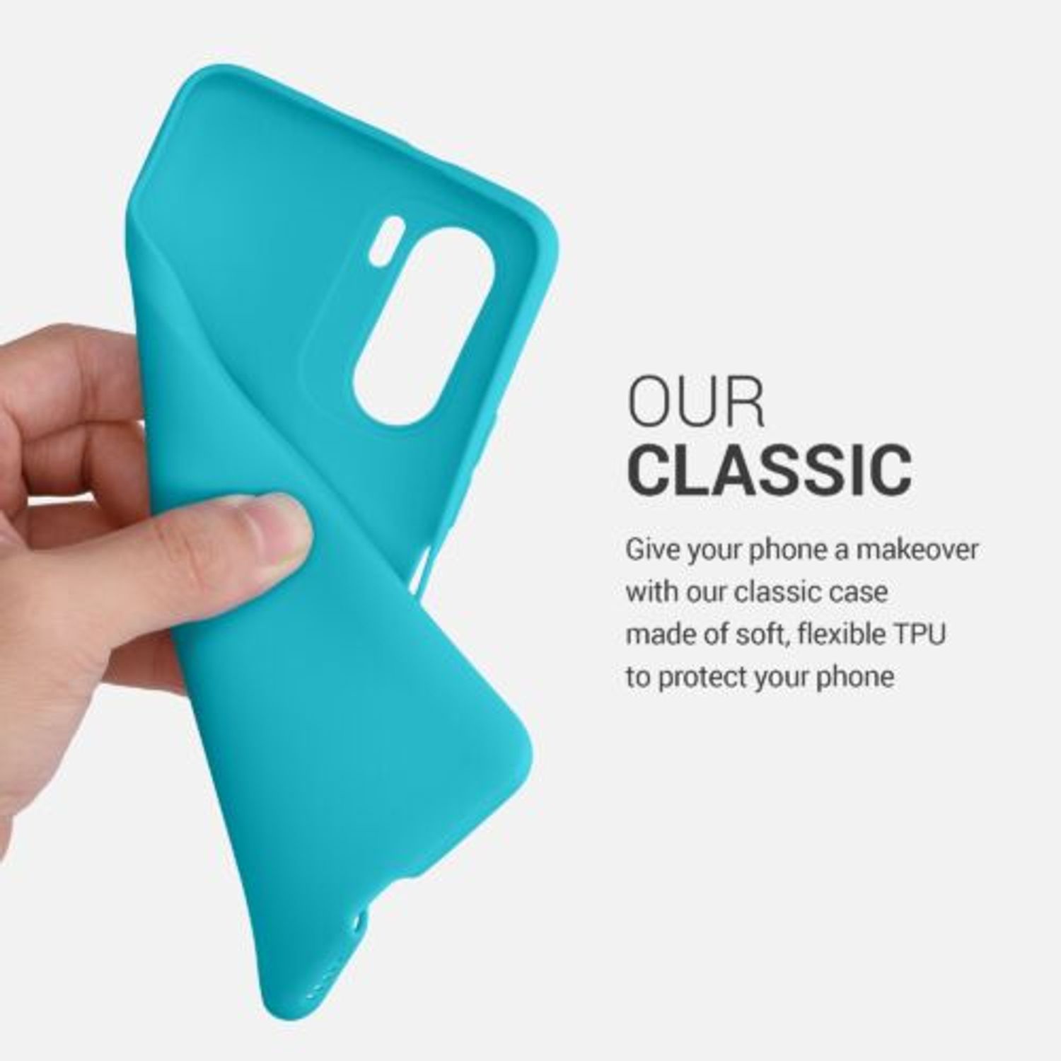 Husa pentru Xiaomi Poco F3, Silicon, Verde, 54657.223, Kwmobile fotografia produsului View 4 L